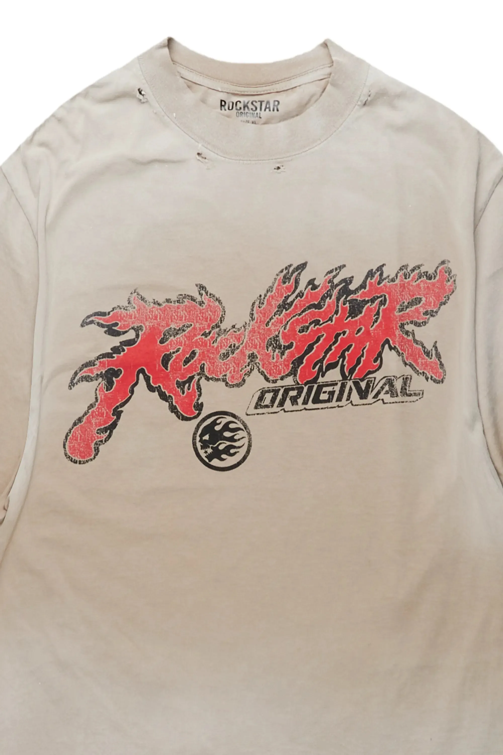 Kenisha Beige Mega Oversized T-Shirt sold by Rockstar Original product image thumbnail 2