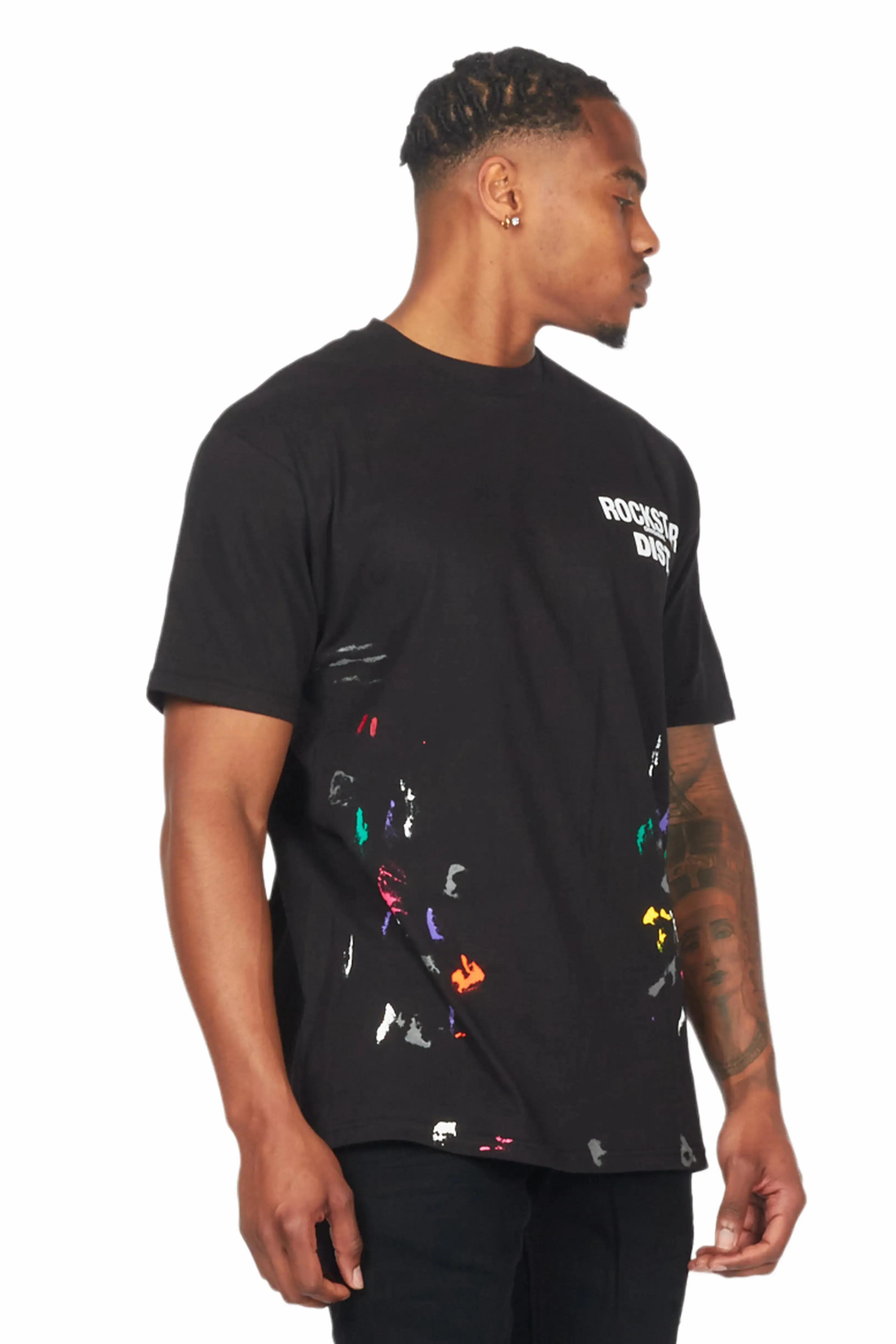 Xanto Black Graphic T-Shirt sold by Rockstar Original product image thumbnail 5