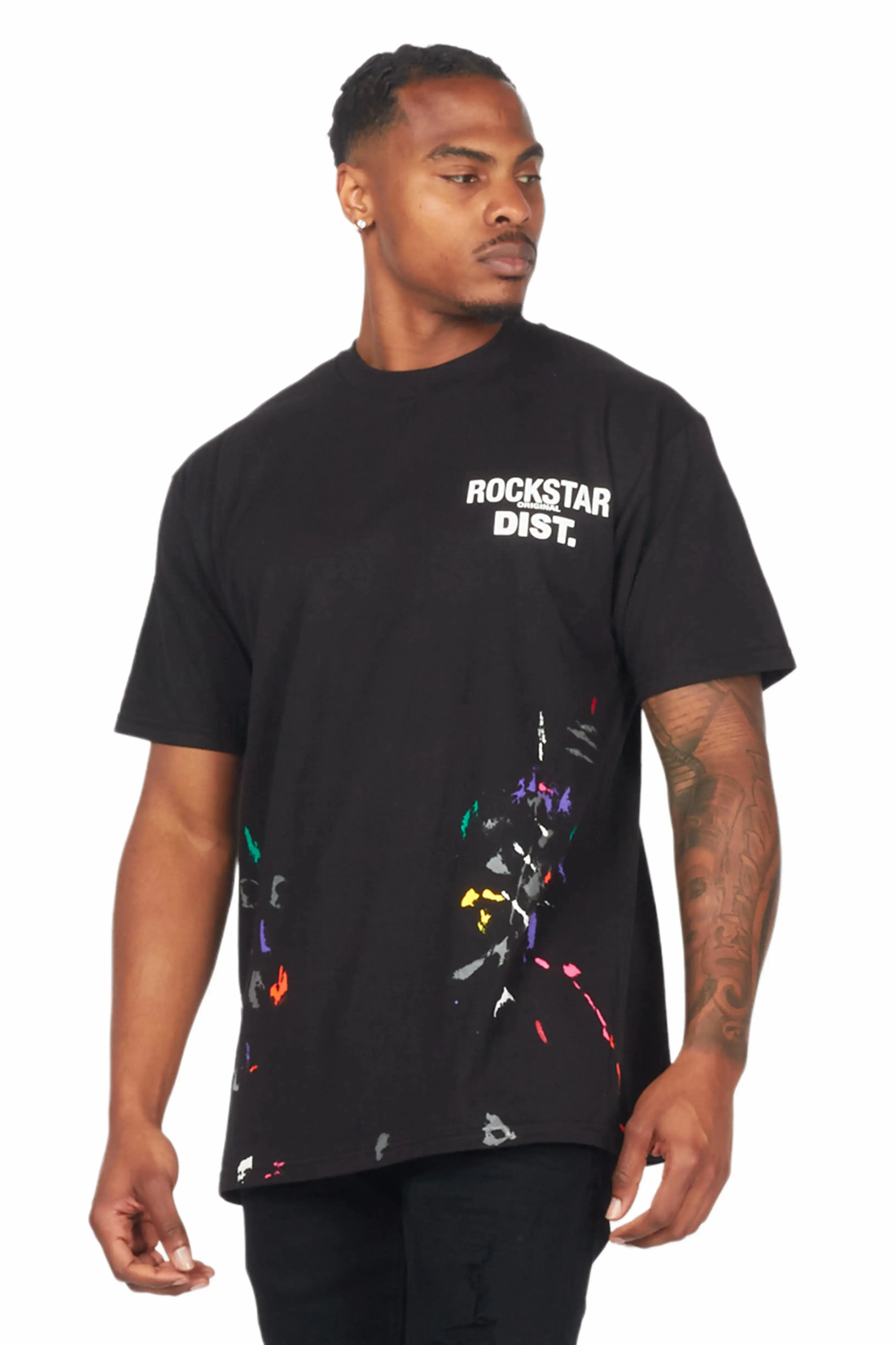 Xanto Black Graphic T-Shirt sold by Rockstar Original product image thumbnail 4