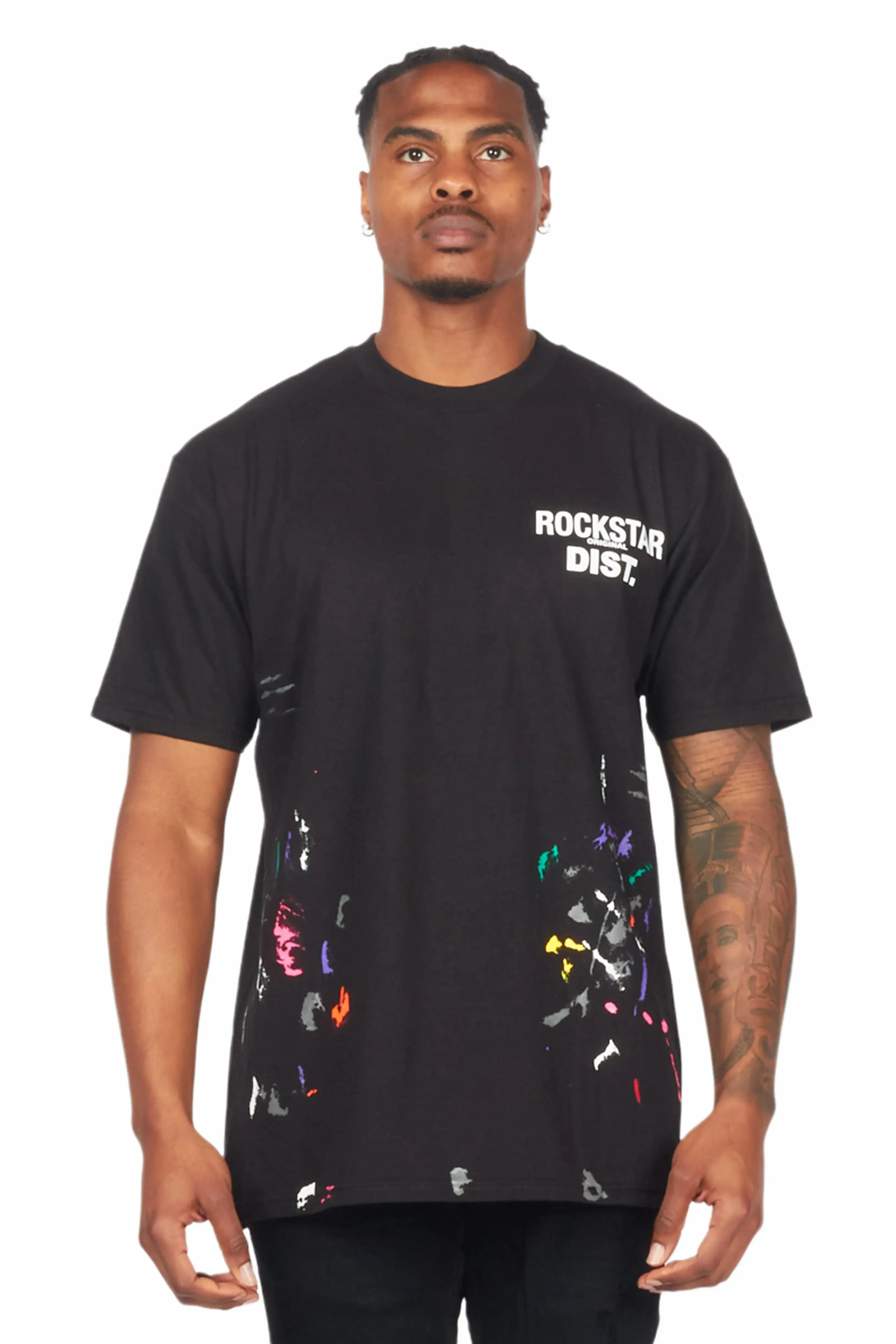 Xanto Black Graphic T-Shirt sold by Rockstar Original product image thumbnail 2