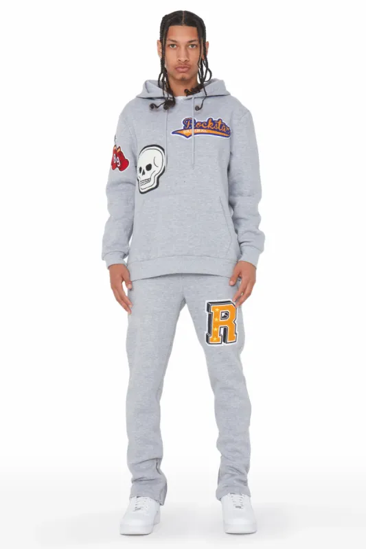 Alaric Heather Grey Slim Fit Track Set sold by Rockstar Original