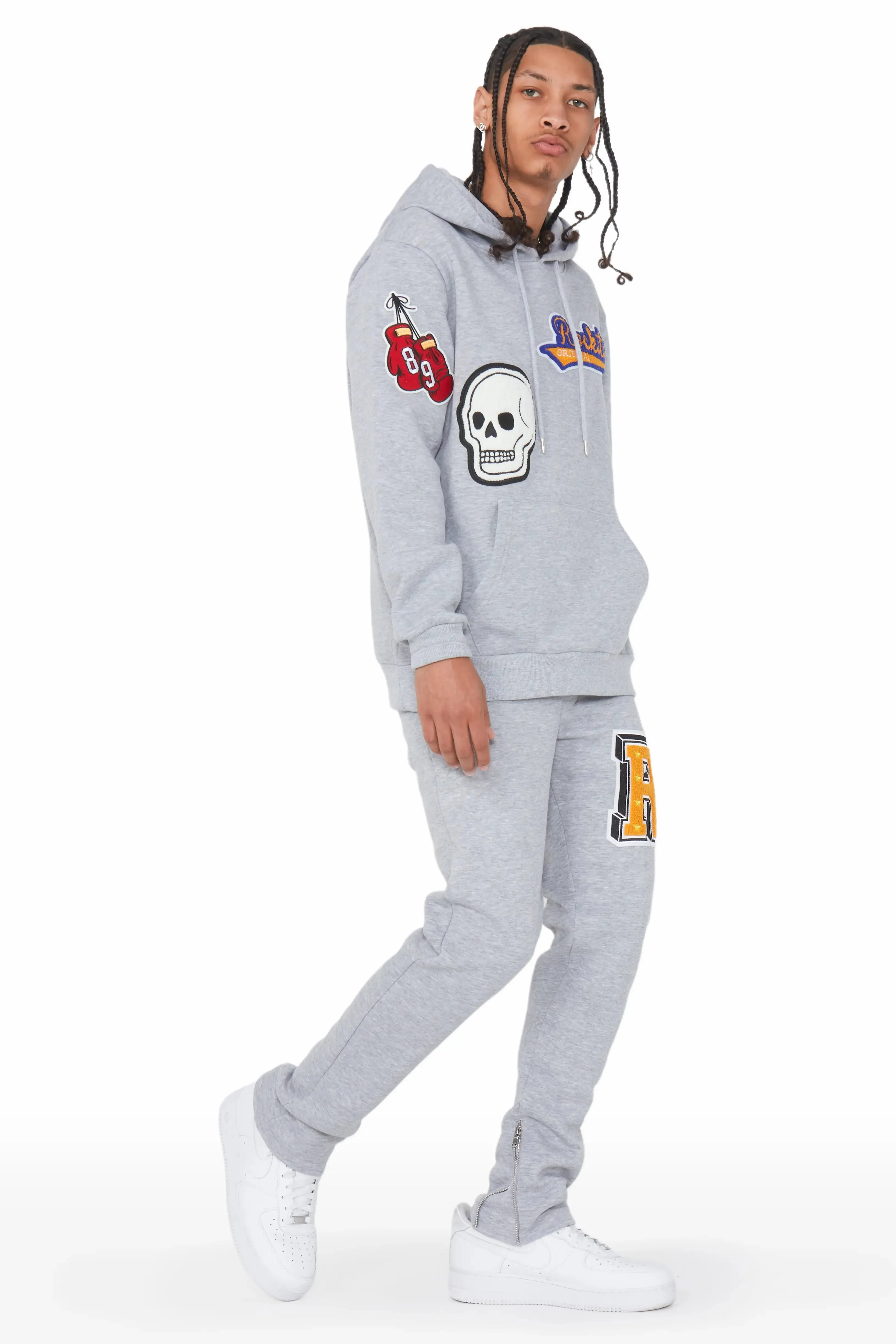 Alaric Heather Grey Slim Fit Track Set sold by Rockstar Original product image thumbnail 2