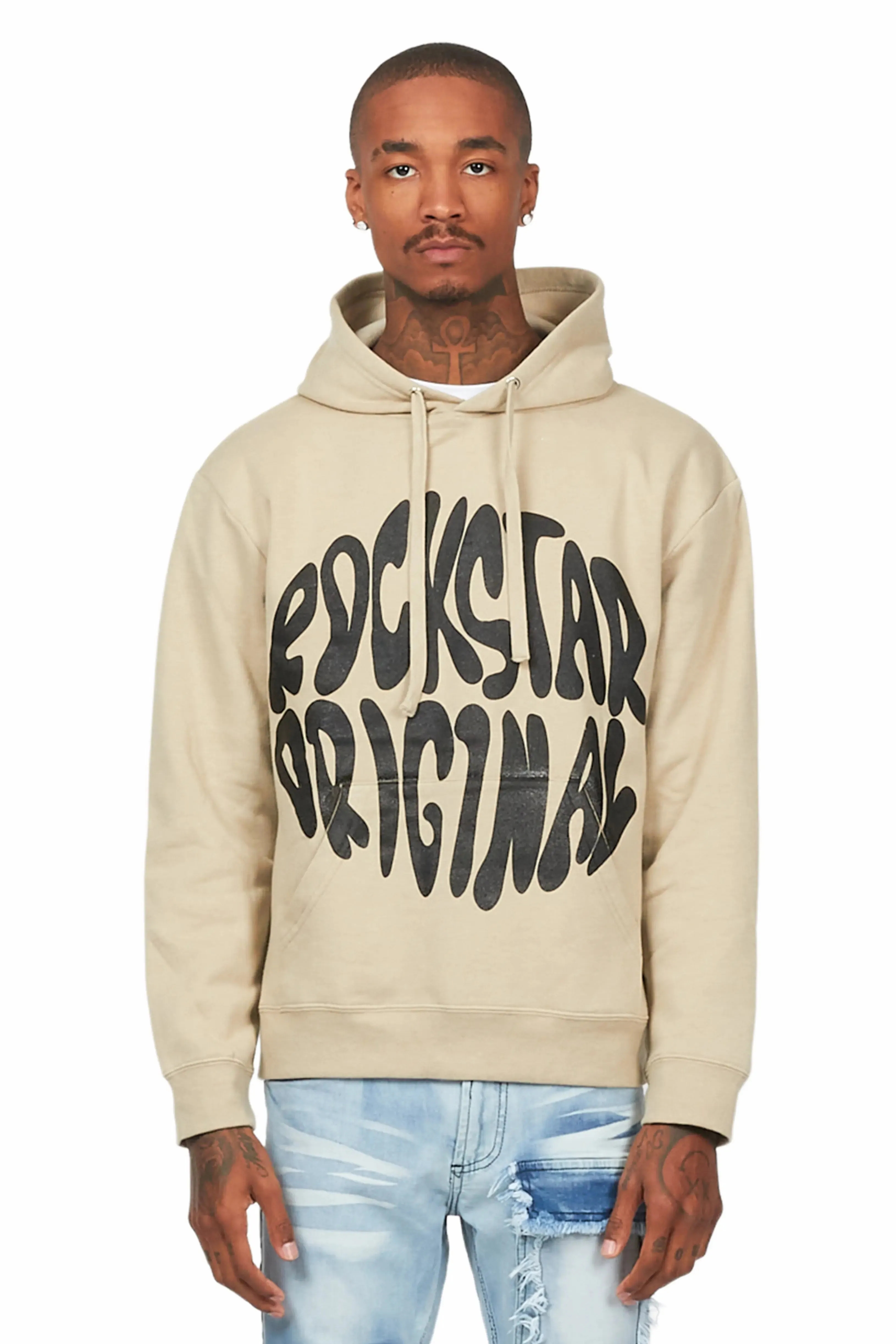 Thierry Beige Graphic Hoodie sold by Rockstar Original