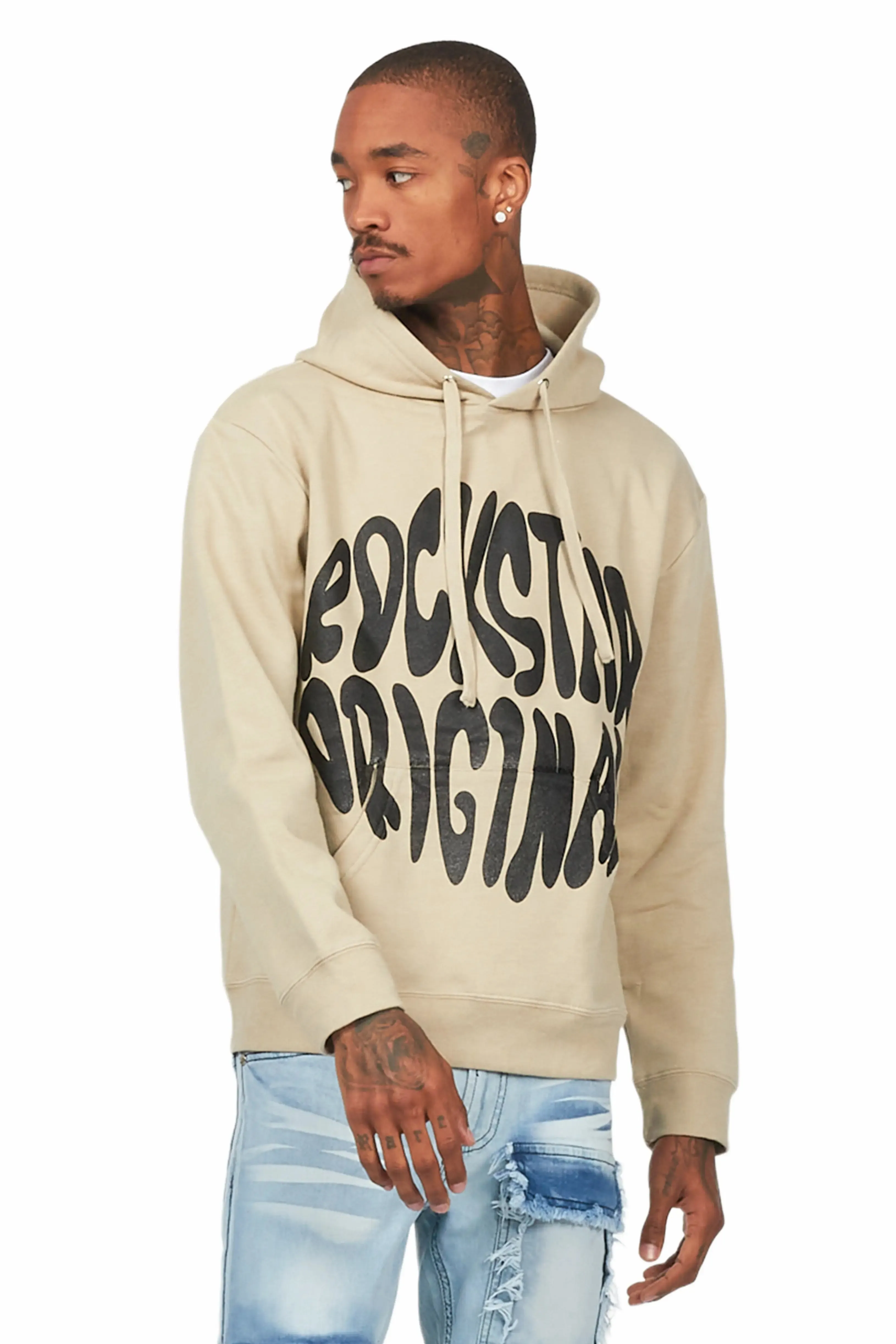 Thierry Beige Graphic Hoodie sold by Rockstar Original product image thumbnail 4