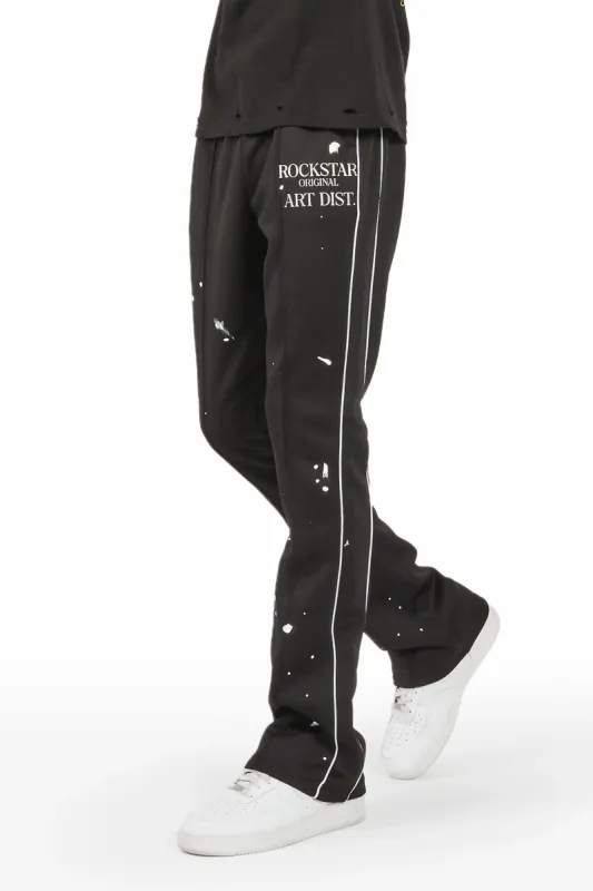 Jaco Black Stacked Flare Pant sold by Rockstar Original