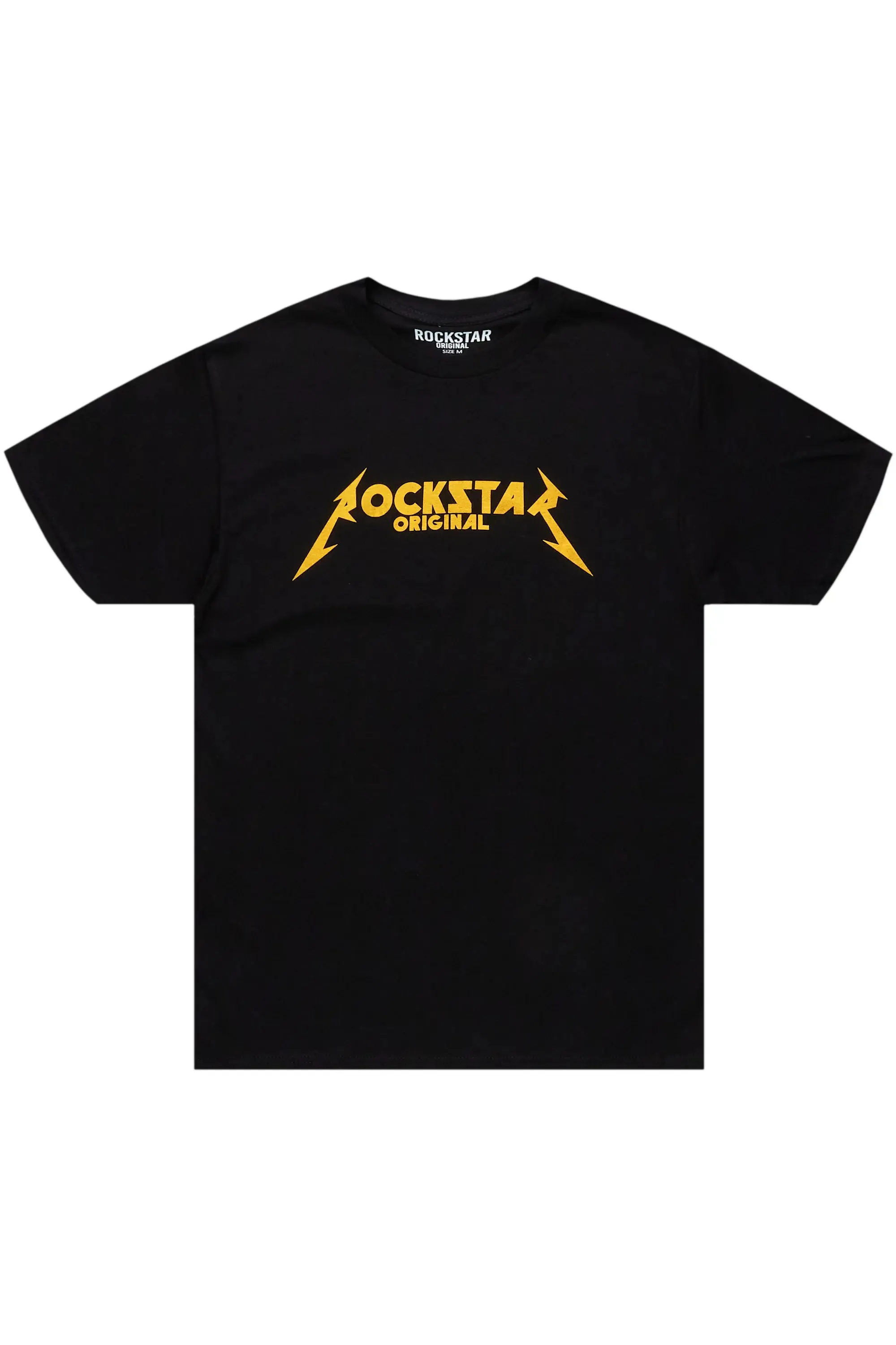 Diogo Black/Yellow Printed T-Shirt sold by Rockstar Original product image thumbnail 2