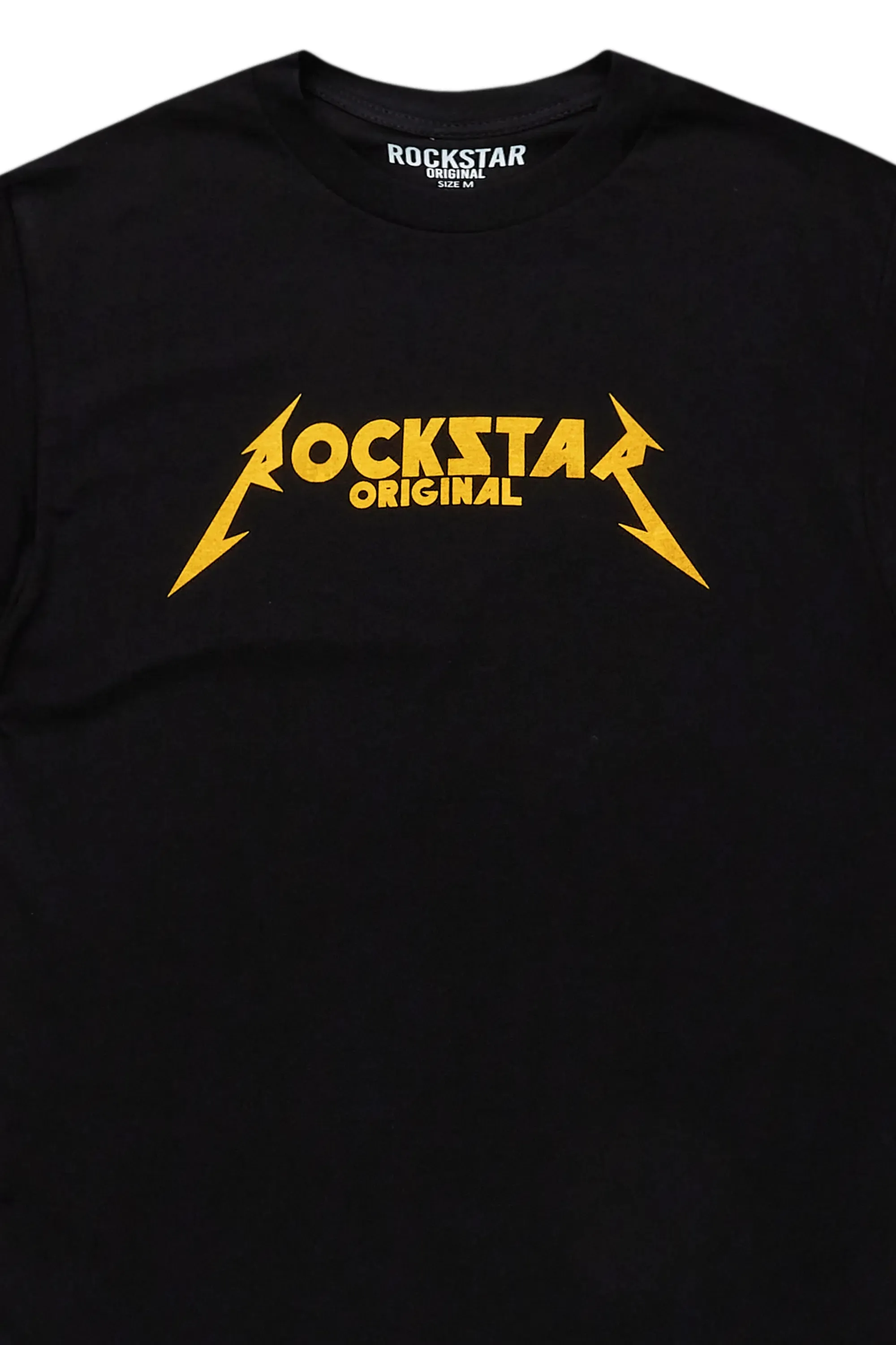 Diogo Black/Yellow Printed T-Shirt sold by Rockstar Original product image thumbnail 3