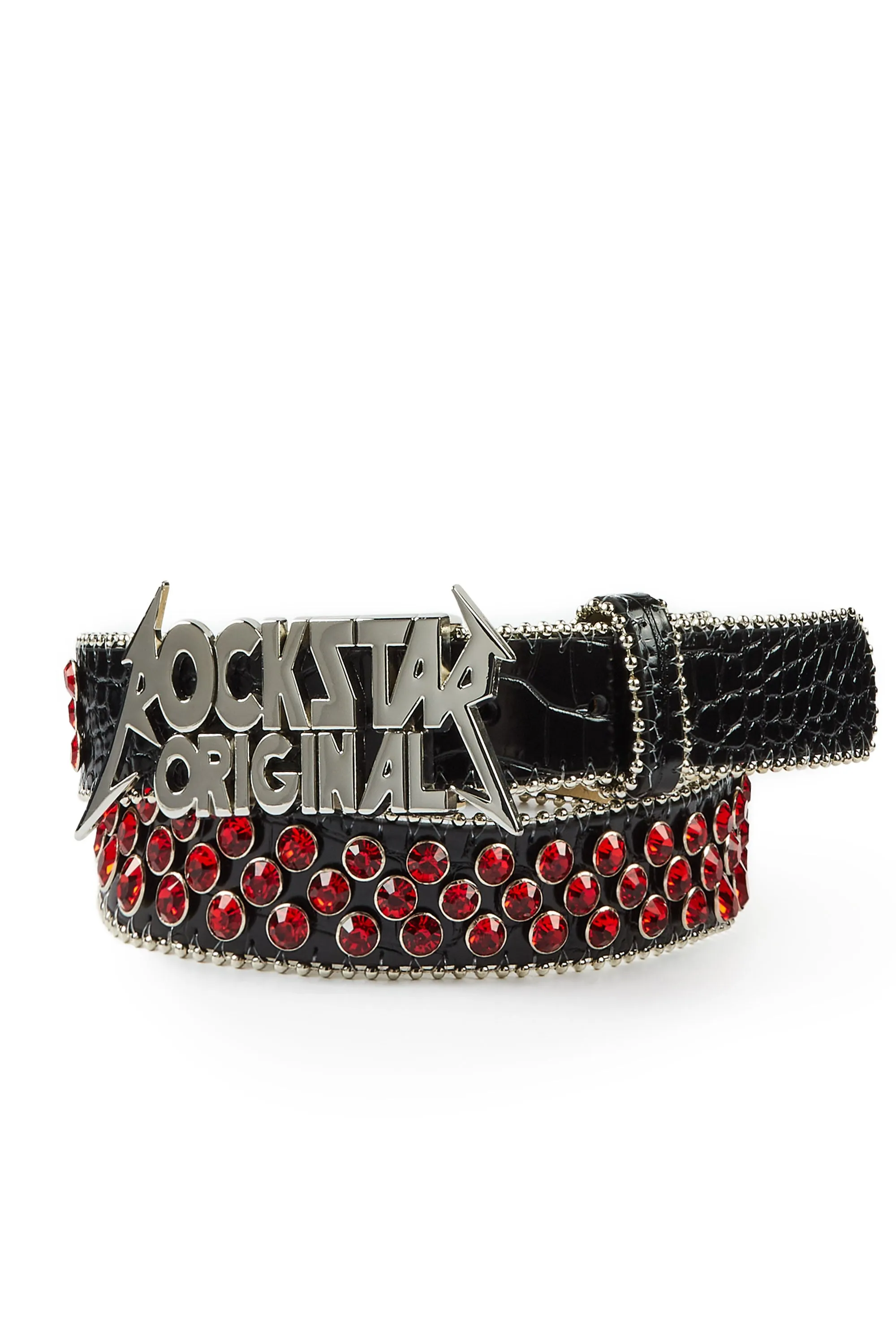 Silas Rockstar Logo Belt- Black/Red sold by Rockstar Original