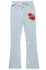 Andrew Heather Grey Patchwork Stacked Flare Pants sold by Rockstar Original