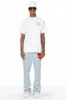 Andrew Heather Grey Patchwork Stacked Flare Pants sold by Rockstar Original