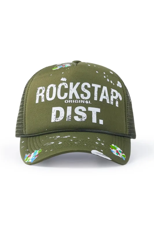 Neptune Olive Trucker Hat made by Rockstar Original