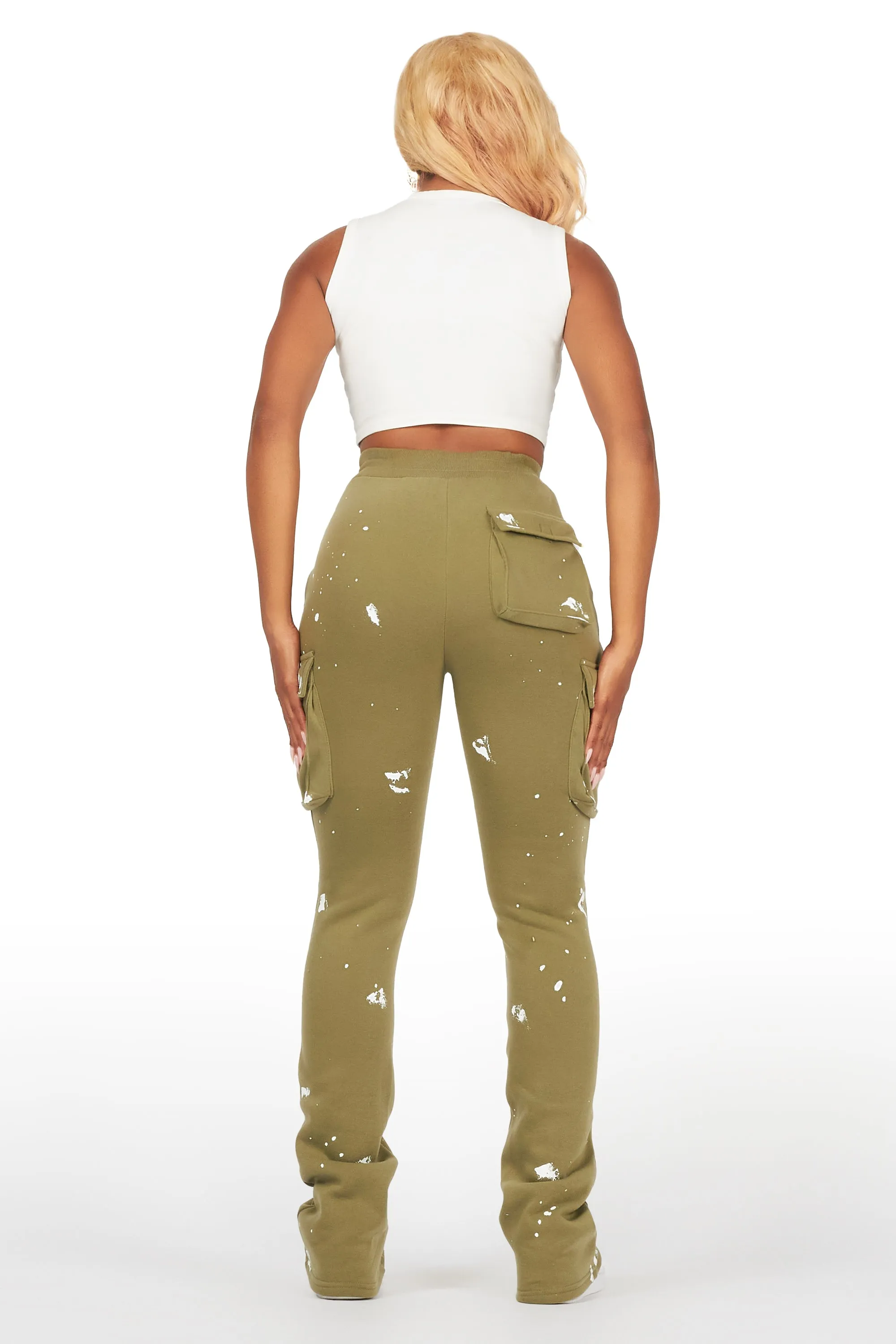 Antonia Olive Cargo Stacked Track Pant sold by Rockstar Original product image thumbnail 5