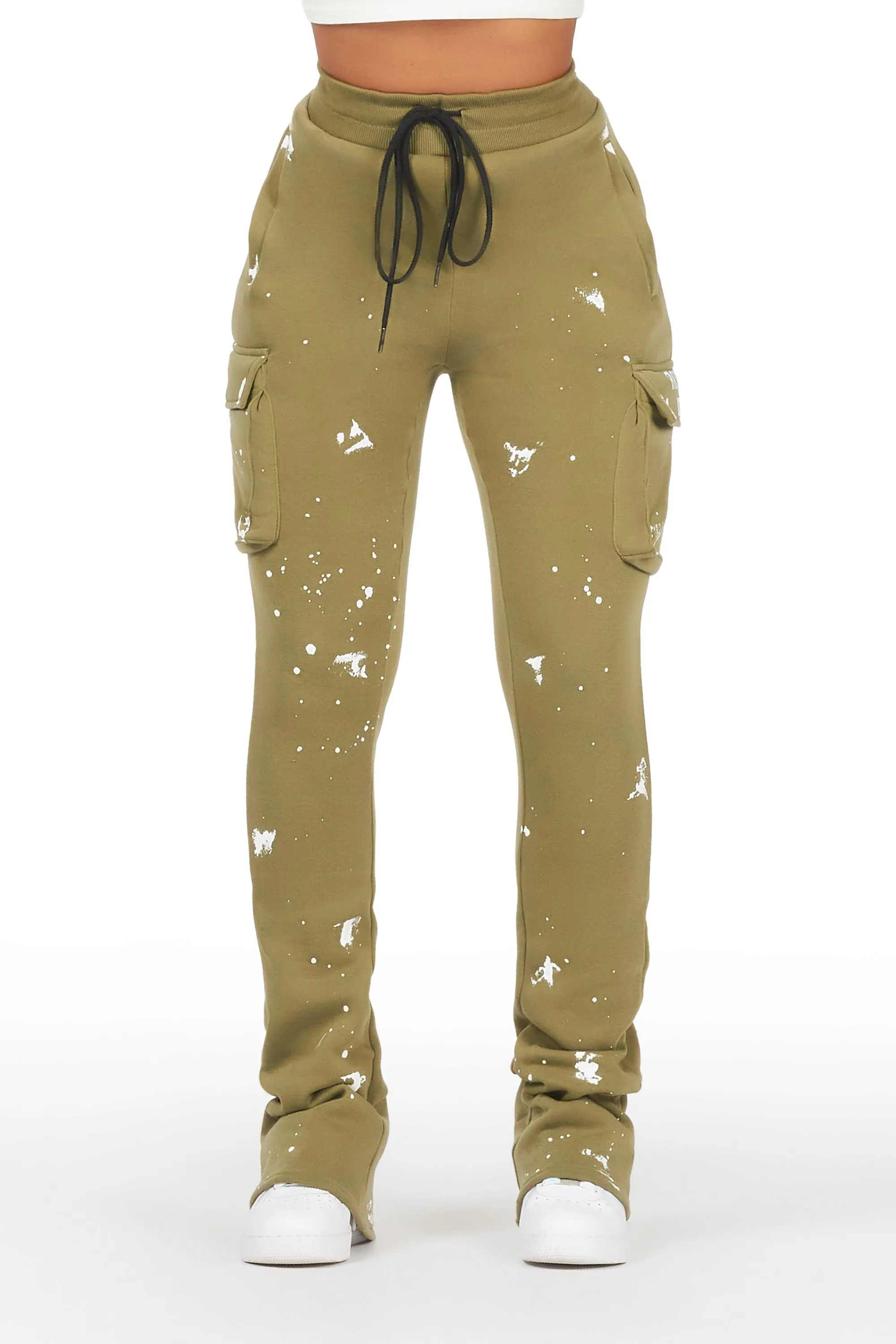 Antonia Olive Cargo Stacked Track Pant sold by Rockstar Original product image thumbnail 2