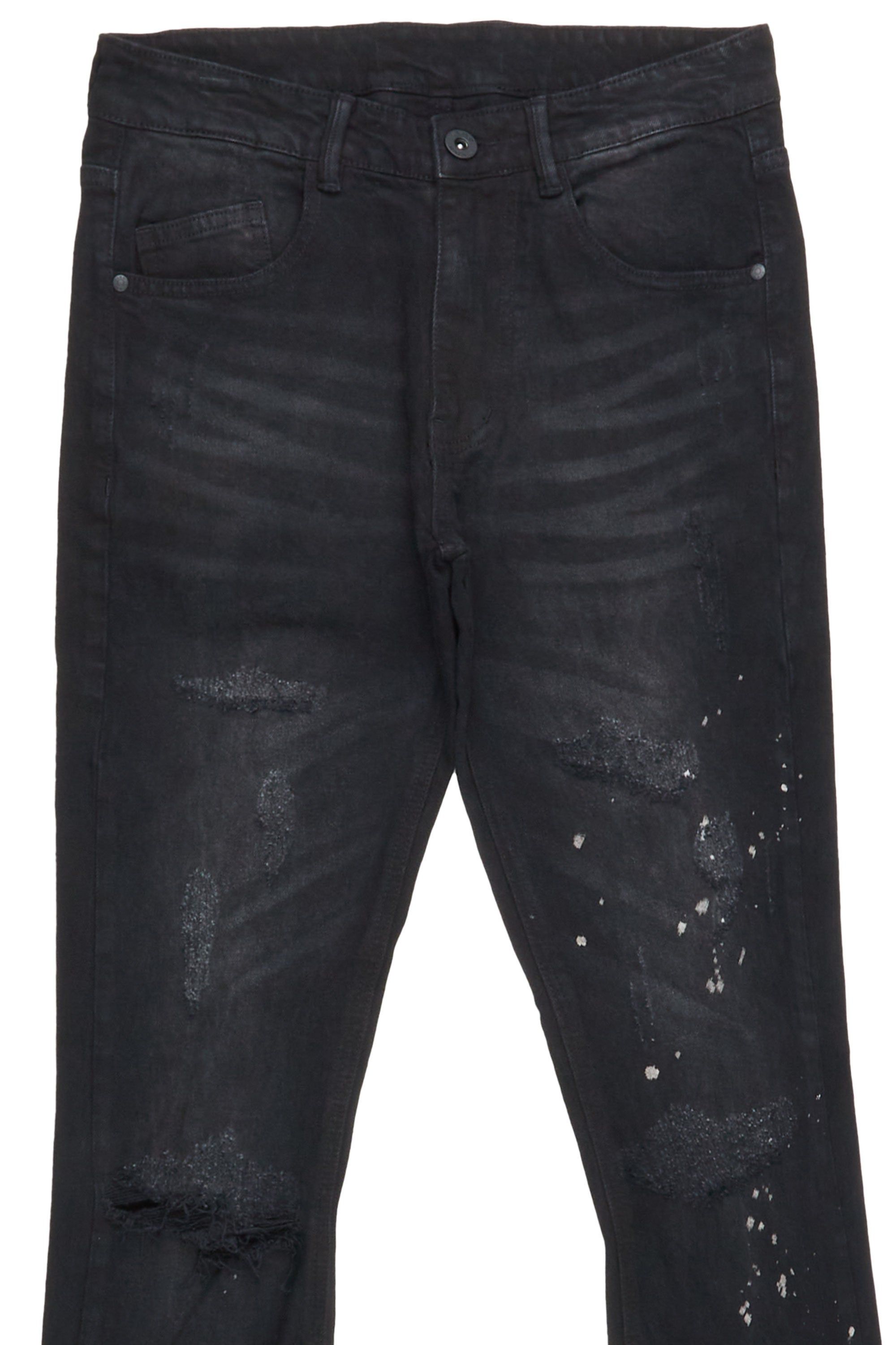 Oddie Black Stacked Flare Jean sold by Rockstar Original product image thumbnail 3