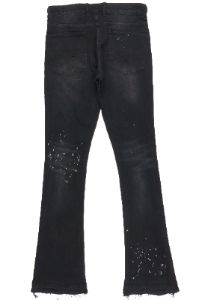 Oddie Black Stacked Flare Jean sold by Rockstar Original