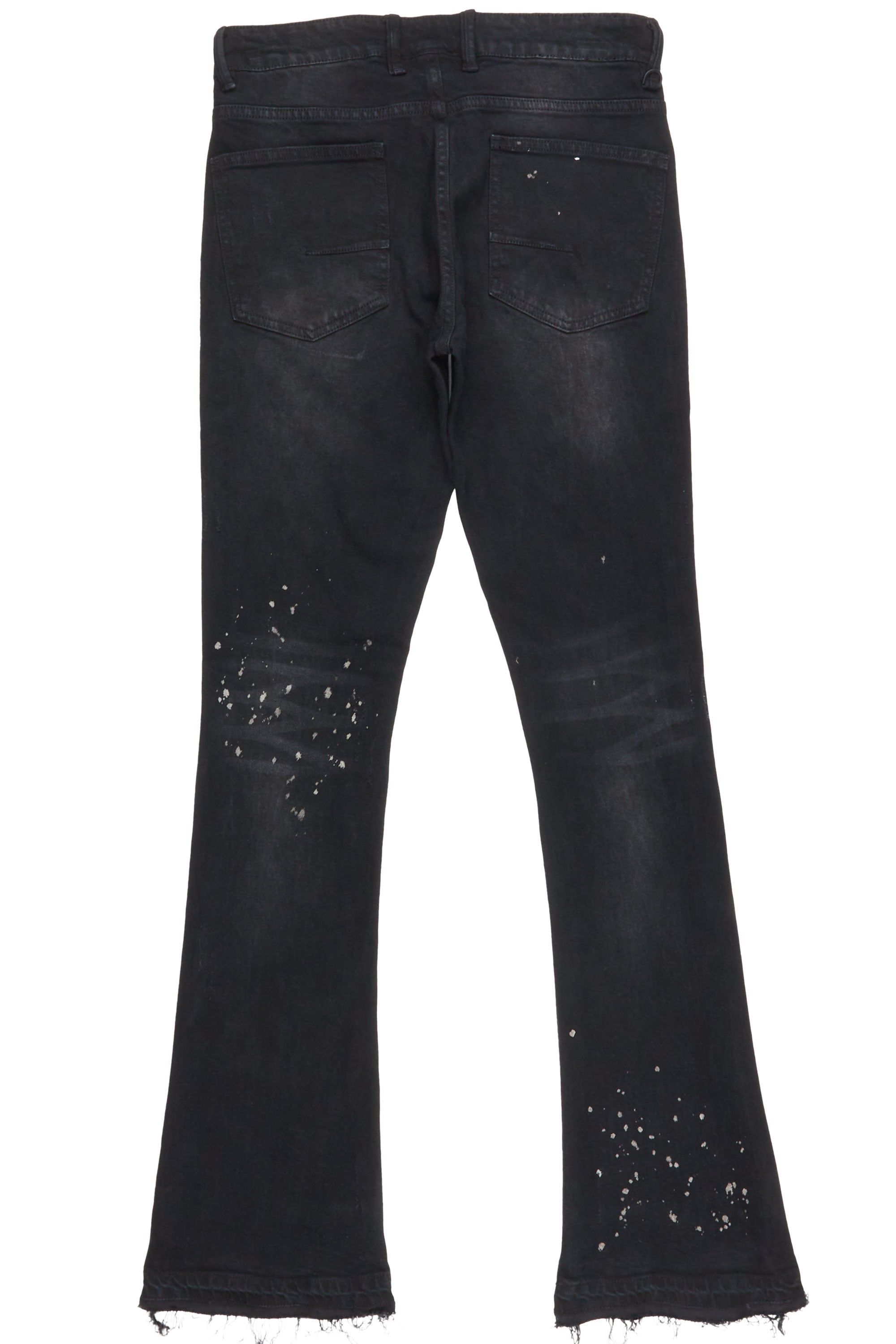 Oddie Black Stacked Flare Jean sold by Rockstar Original product image thumbnail 4