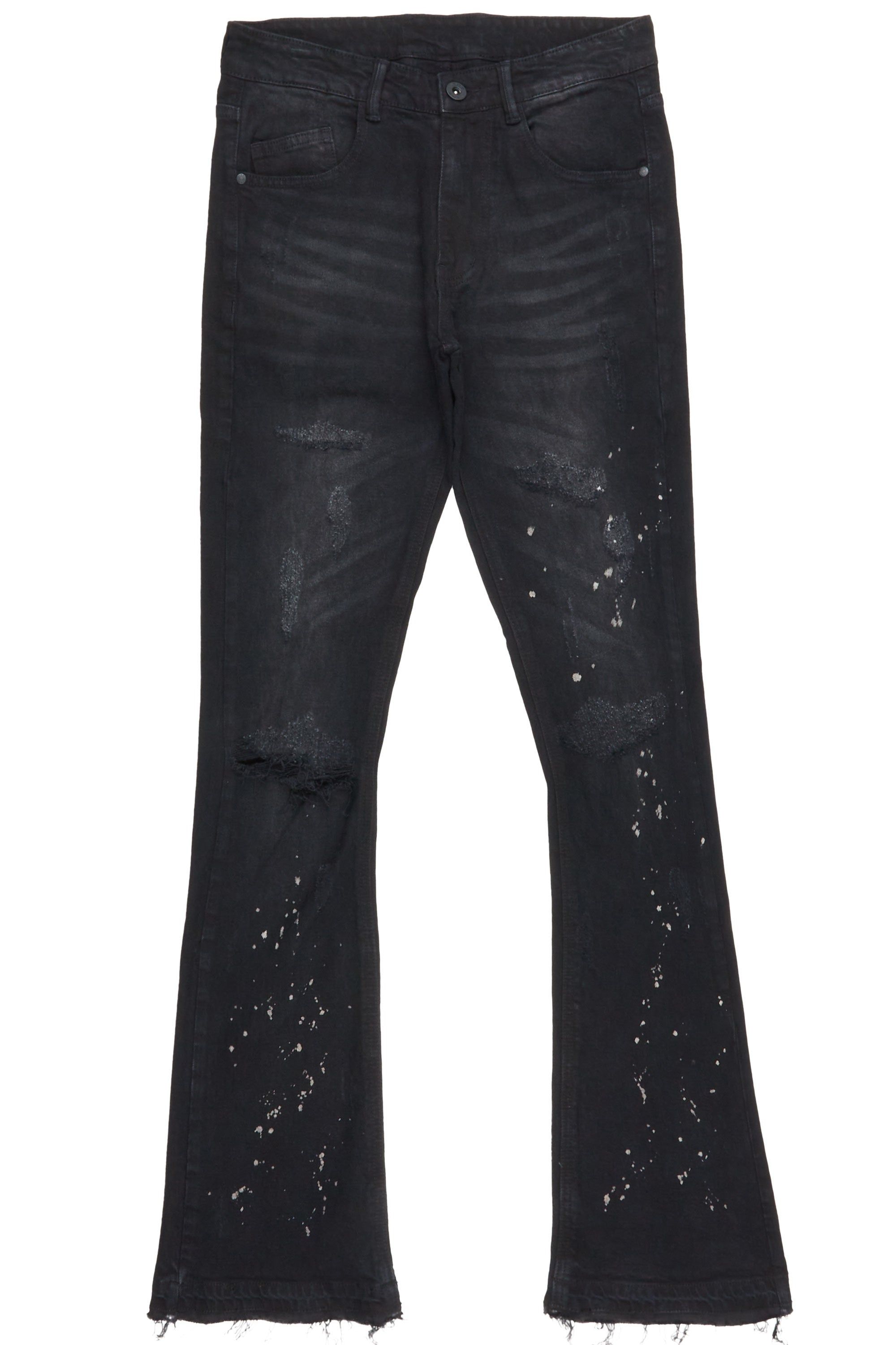 Oddie Black Stacked Flare Jean sold by Rockstar Original product image thumbnail 2