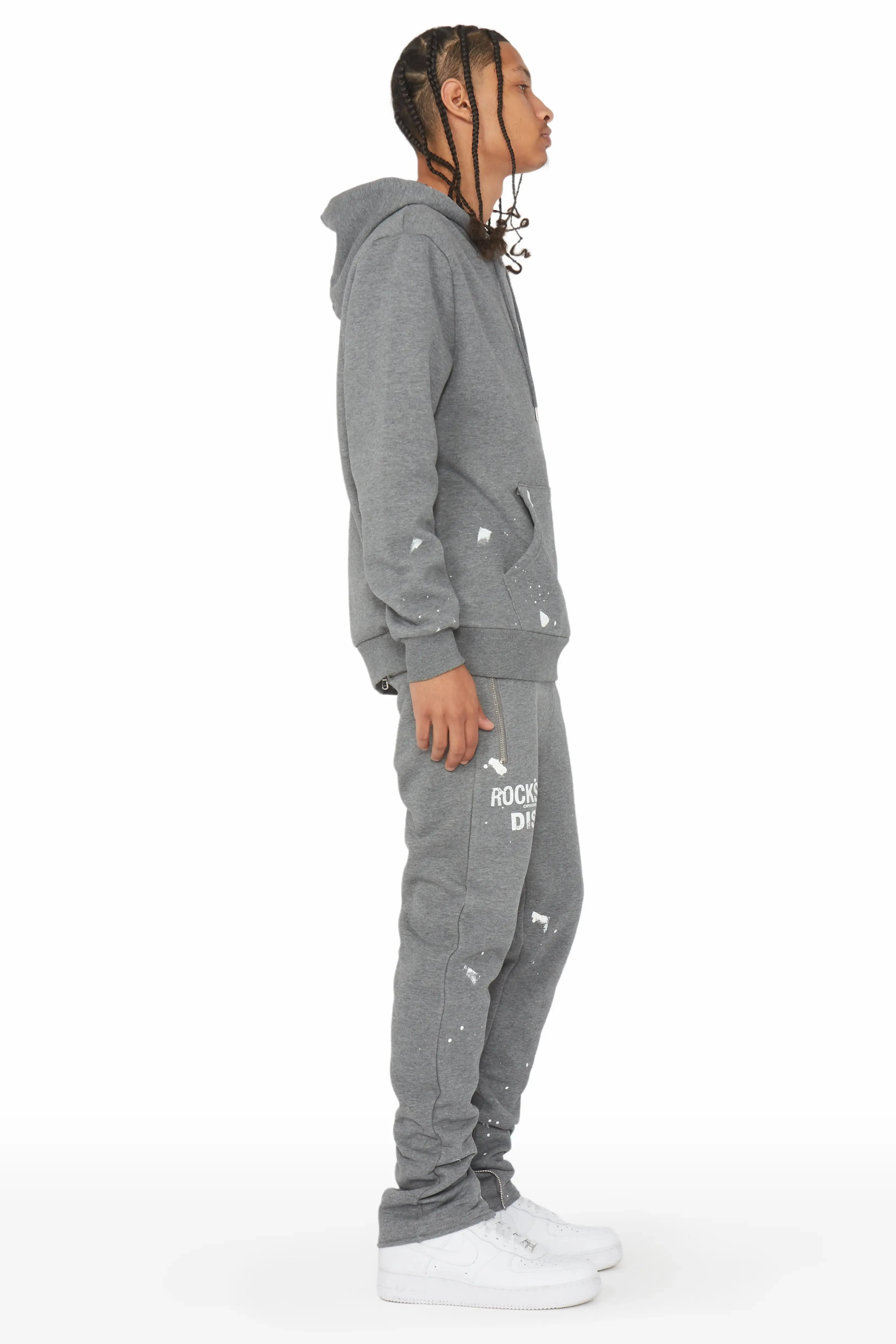 Raffer Vintage Grey Slim Fit Track Set sold by Rockstar Original product image thumbnail 4