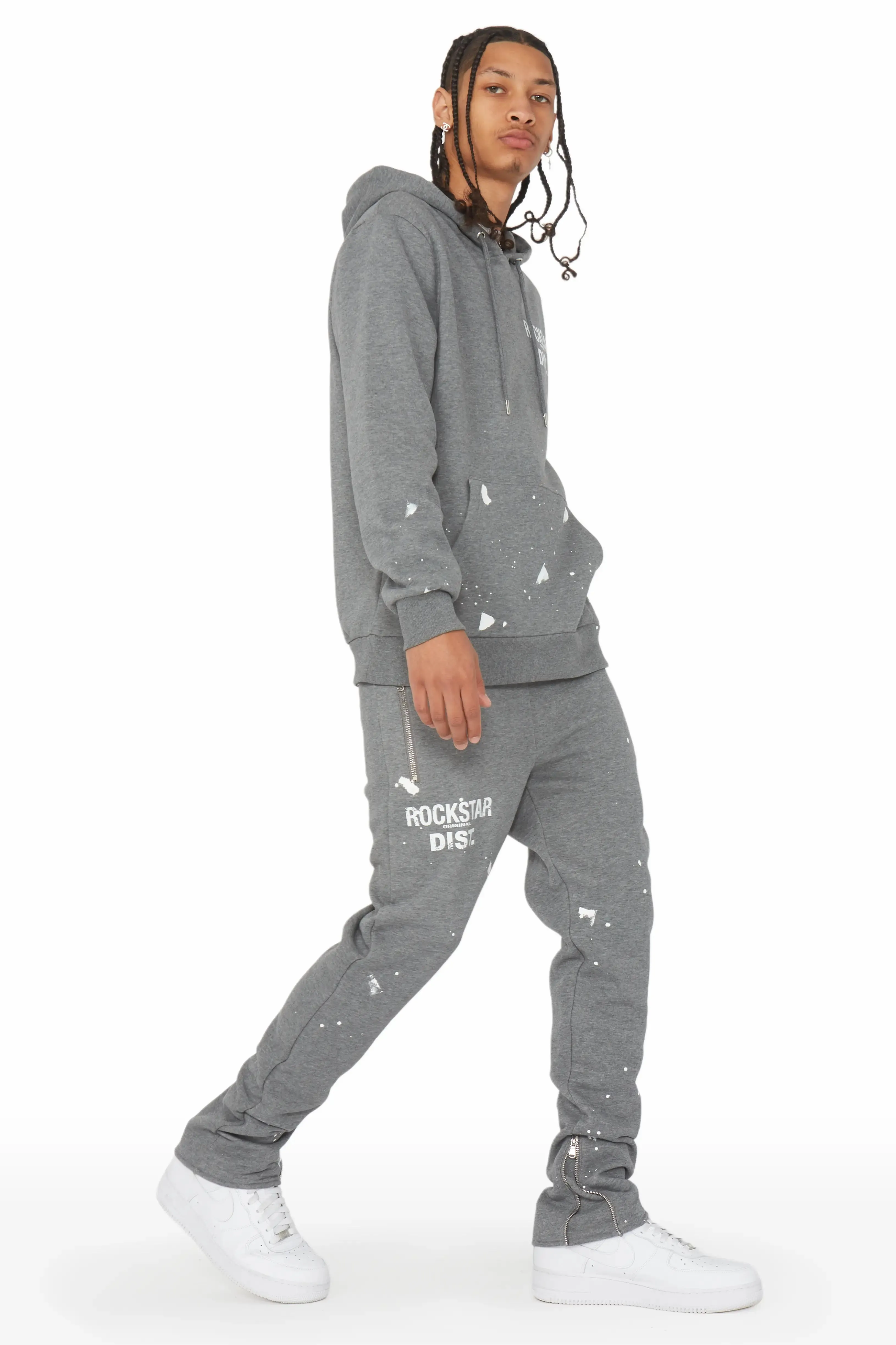 Raffer Vintage Grey Slim Fit Track Set sold by Rockstar Original product image thumbnail 3