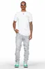 Cadiz Grey Diagonal Patch Skinny Fit Jean sold by Rockstar Original