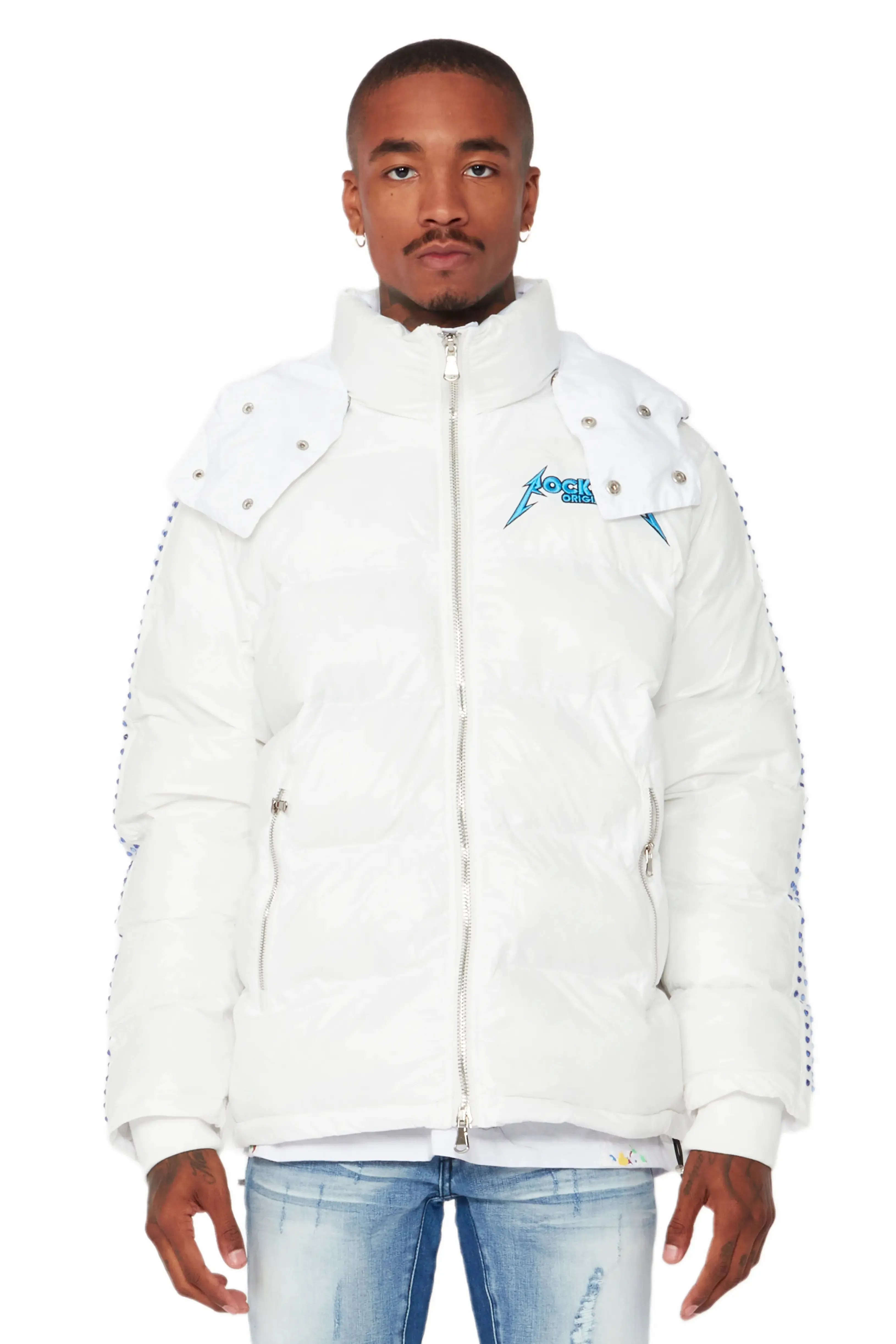 Brink White Heavy Puffer Jacket sold by Rockstar Original product image thumbnail 2