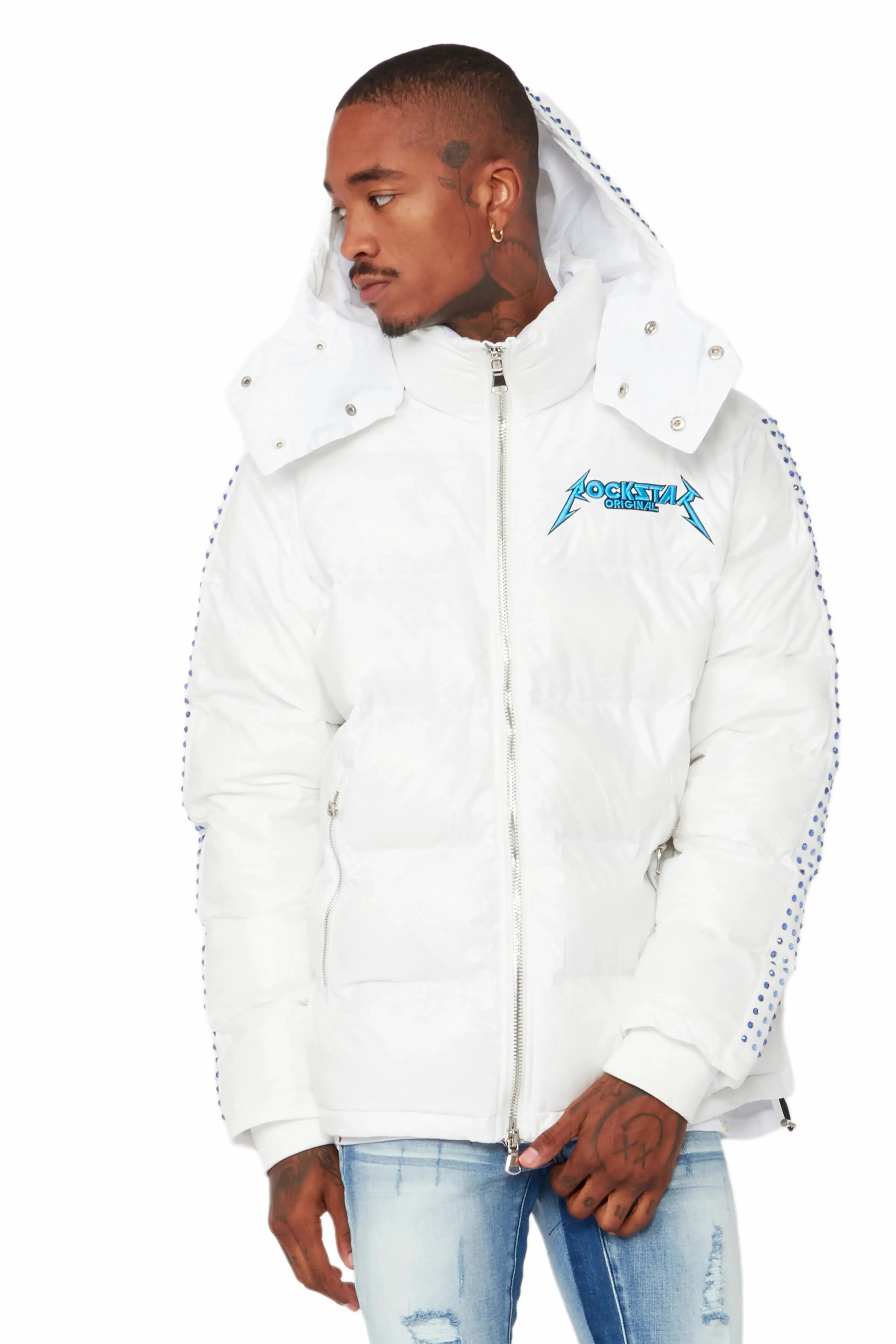 Brink White Heavy Puffer Jacket sold by Rockstar Original product image thumbnail 5