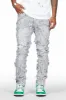 Cadiz Grey Diagonal Patch Skinny Fit Jean sold by Rockstar Original