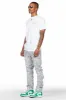 Cadiz Grey Diagonal Patch Skinny Fit Jean sold by Rockstar Original