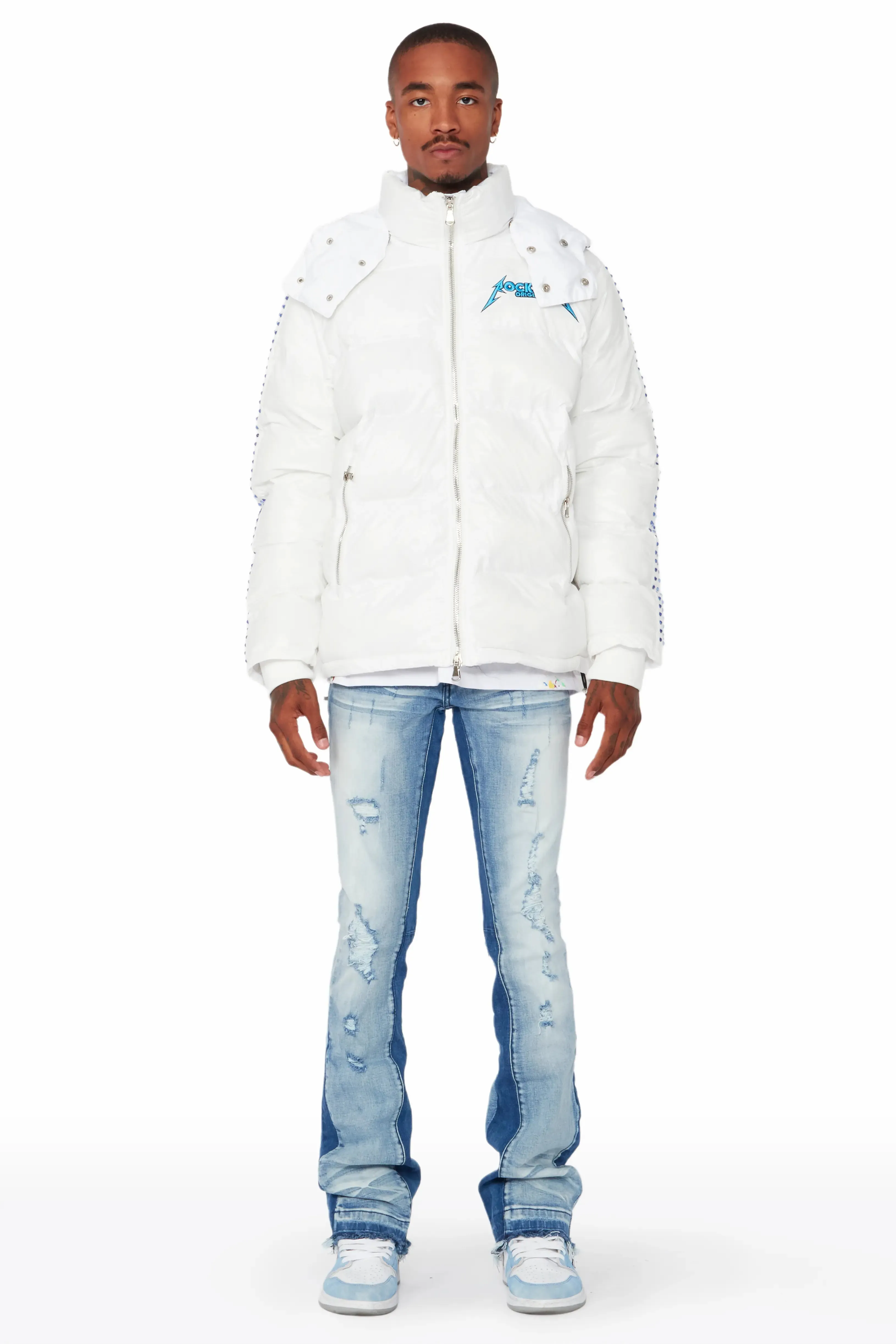 Brink White Heavy Puffer Jacket sold by Rockstar Original product image thumbnail 4