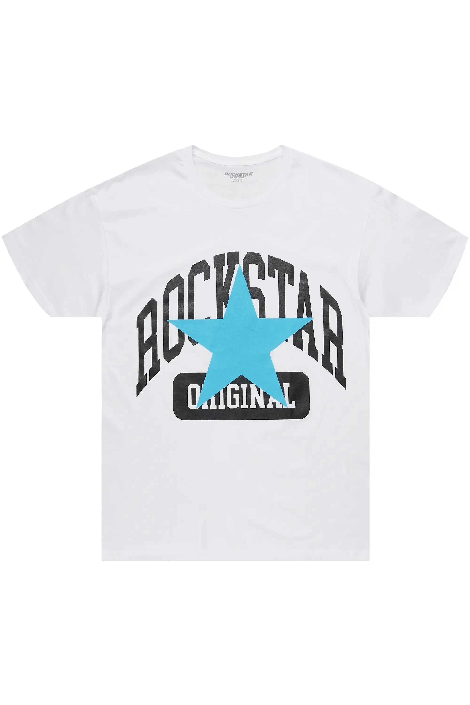 Dash White/Blue Graphic T-Shirt sold by Rockstar Original