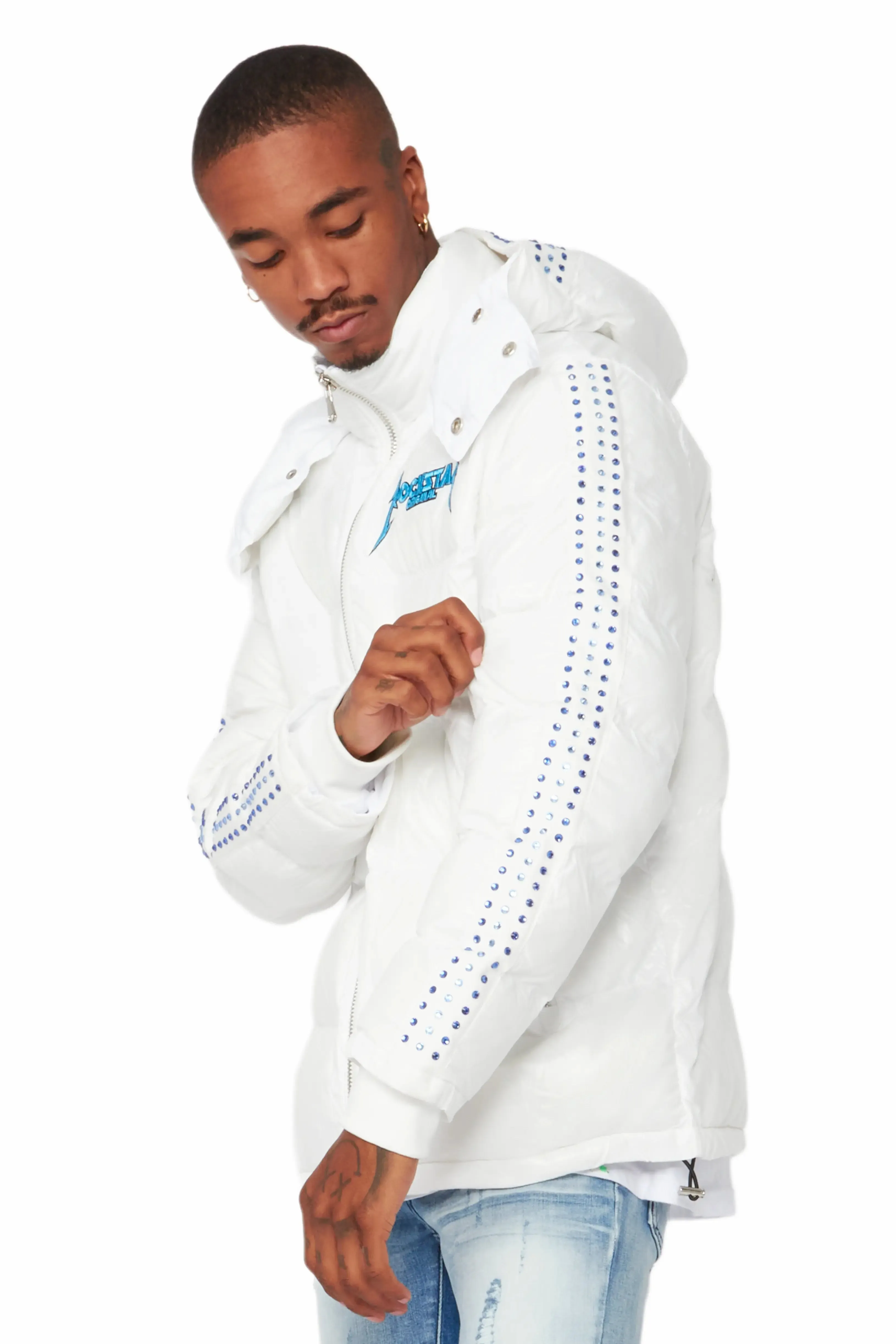 Brink White Heavy Puffer Jacket sold by Rockstar Original product image thumbnail 3
