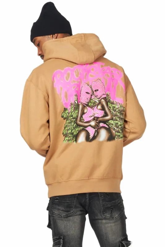 Badbich Beige Graphic Hoodie sold by Rockstar Original