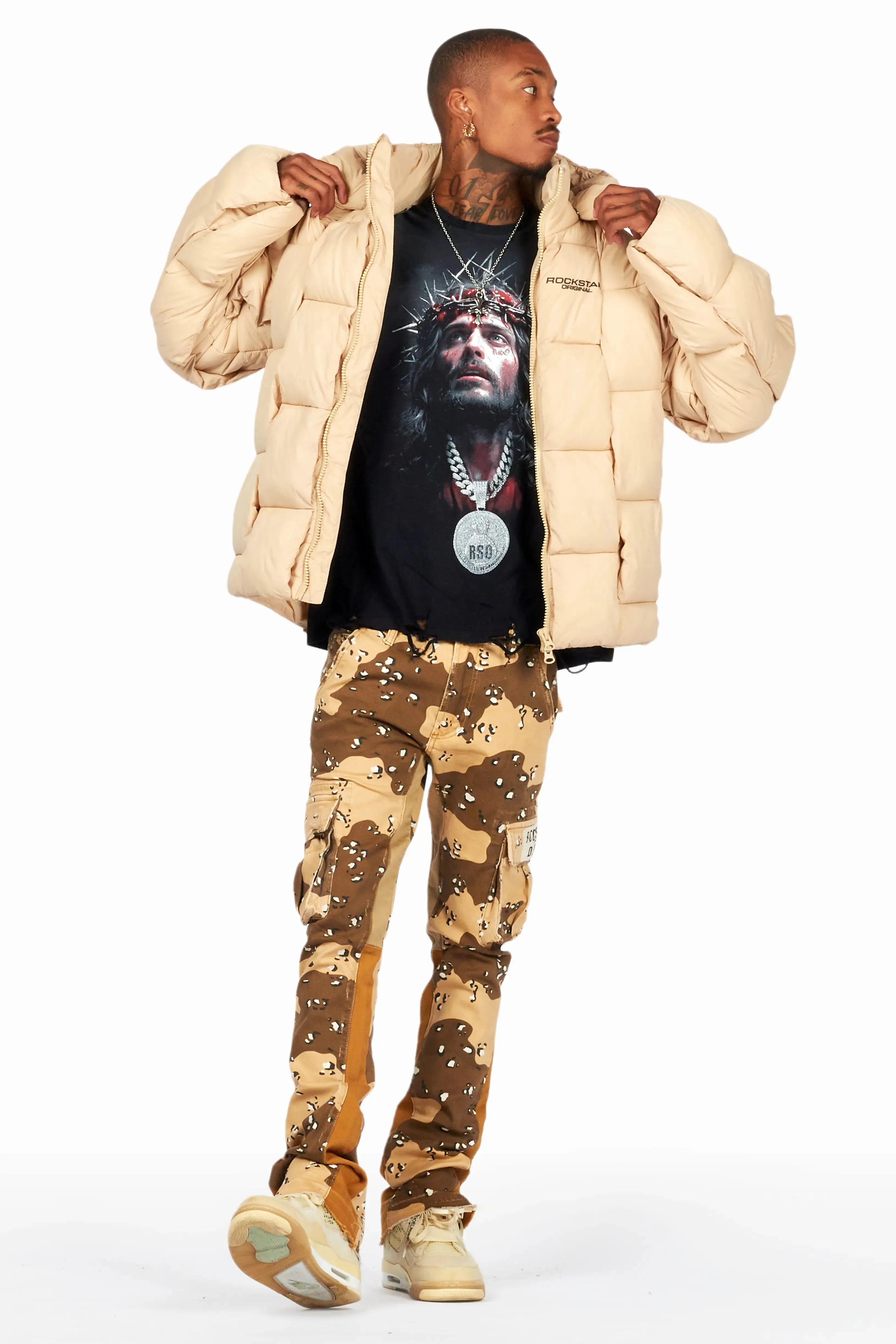 Amina Black Oversized Graphic T-Shirt sold by Rockstar Original product image thumbnail 3