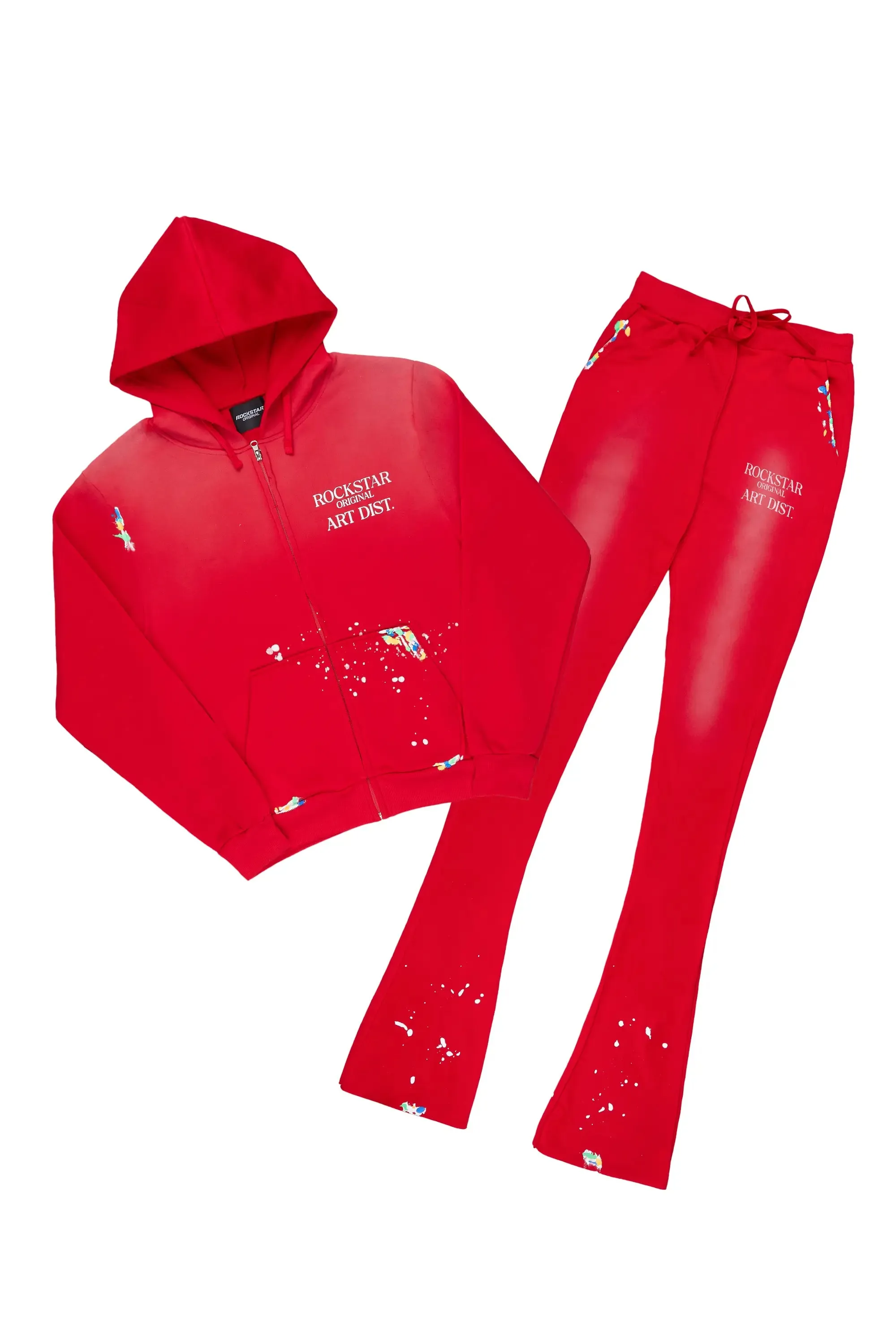 Tanazia Red Zip Up Super Stacked Trackset sold by Rockstar Original product image thumbnail 5