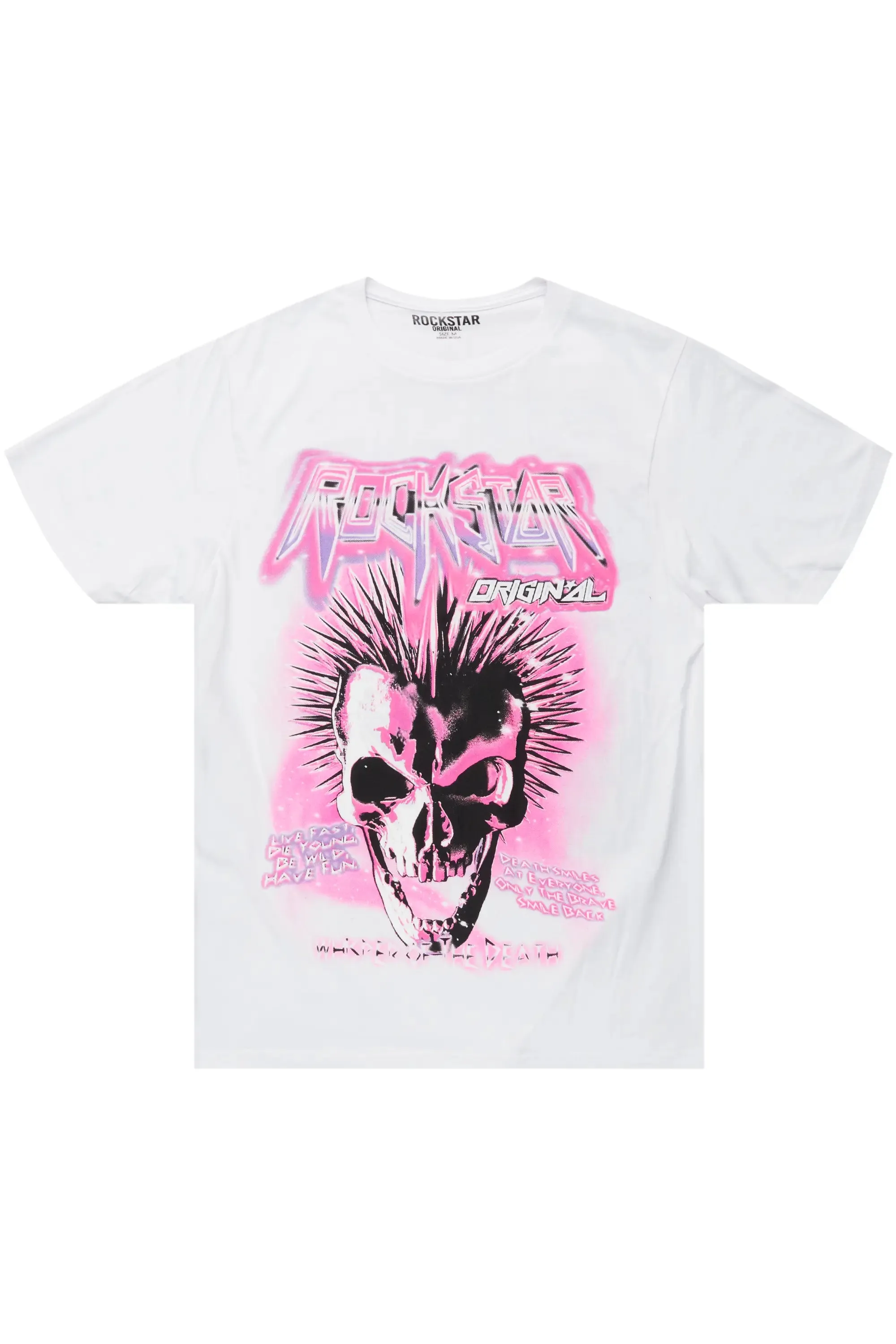 Obern White Graphic T-Shirt sold by Rockstar Original product image thumbnail 2