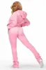 Tanazia Pink Zip Up Super Stacked Trackset sold by Rockstar Original