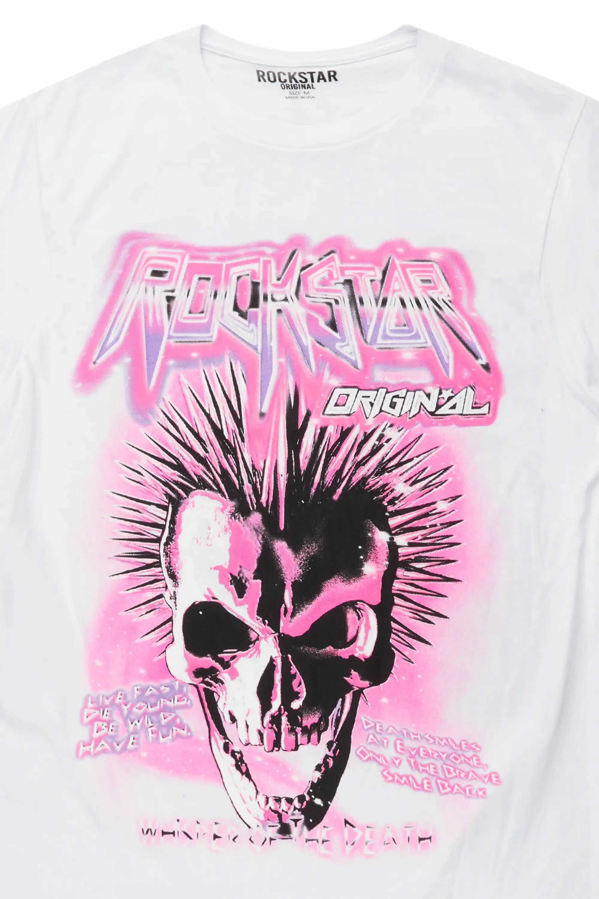 Obern White Graphic T-Shirt sold by Rockstar Original product image thumbnail 3