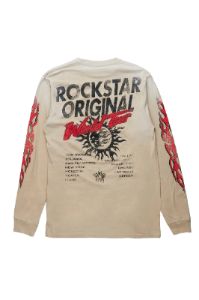 Yash Beige Long Sleeve Graphic T-Shirt sold by Rockstar Original