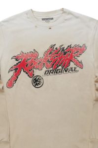 Yash Beige Long Sleeve Graphic T-Shirt sold by Rockstar Original
