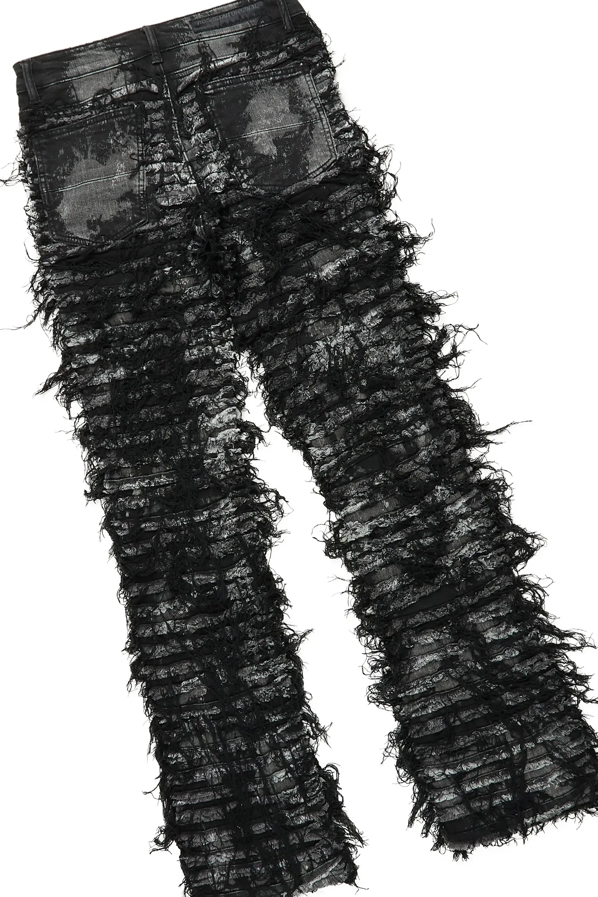 Lamar Black Oversized T-Shirt & Bossko Stacked Flare Jean Bundle sold by Rockstar Original product image thumbnail 4