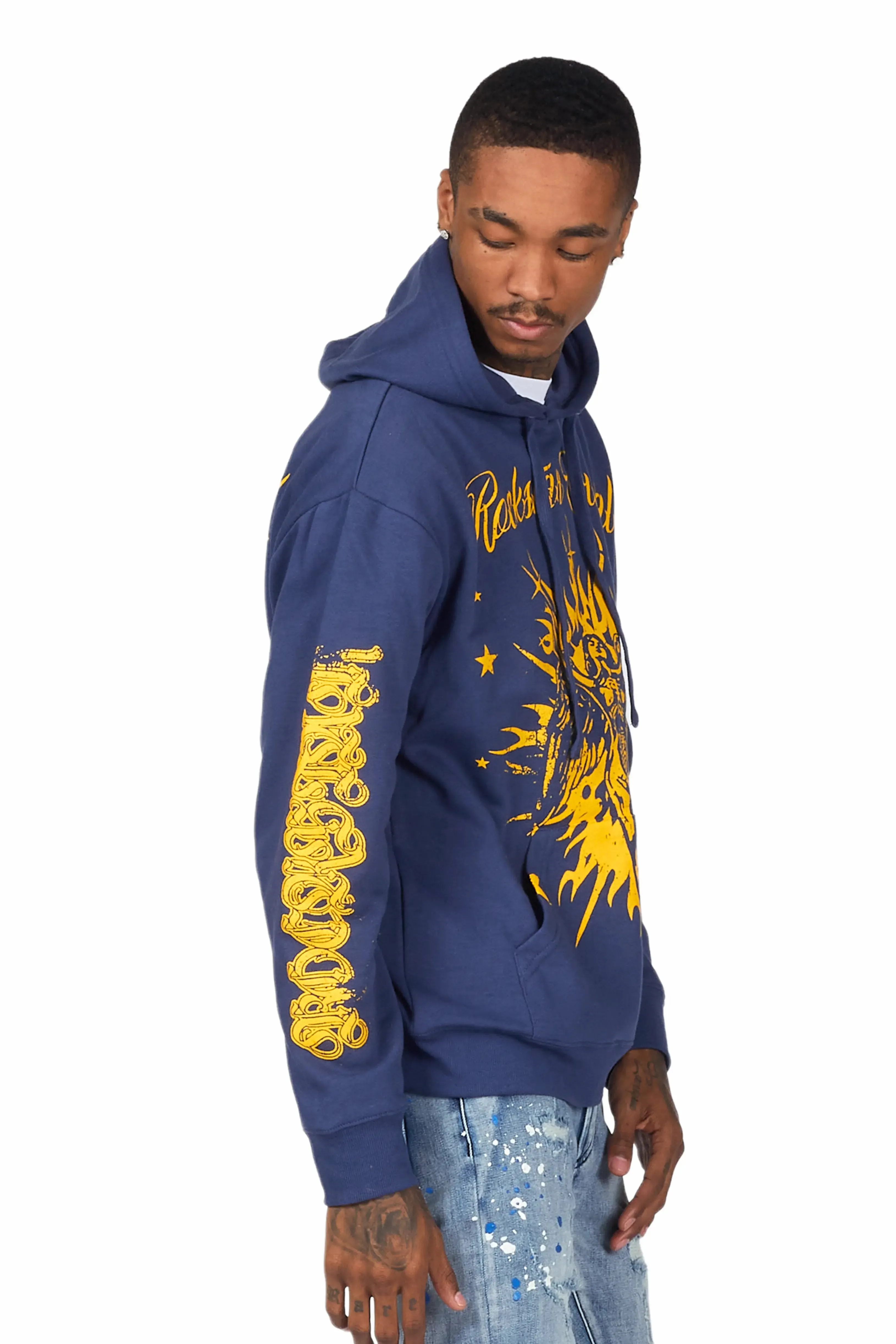 Mermaid Navy Graphic Hoodie sold by Rockstar Original product image thumbnail 4