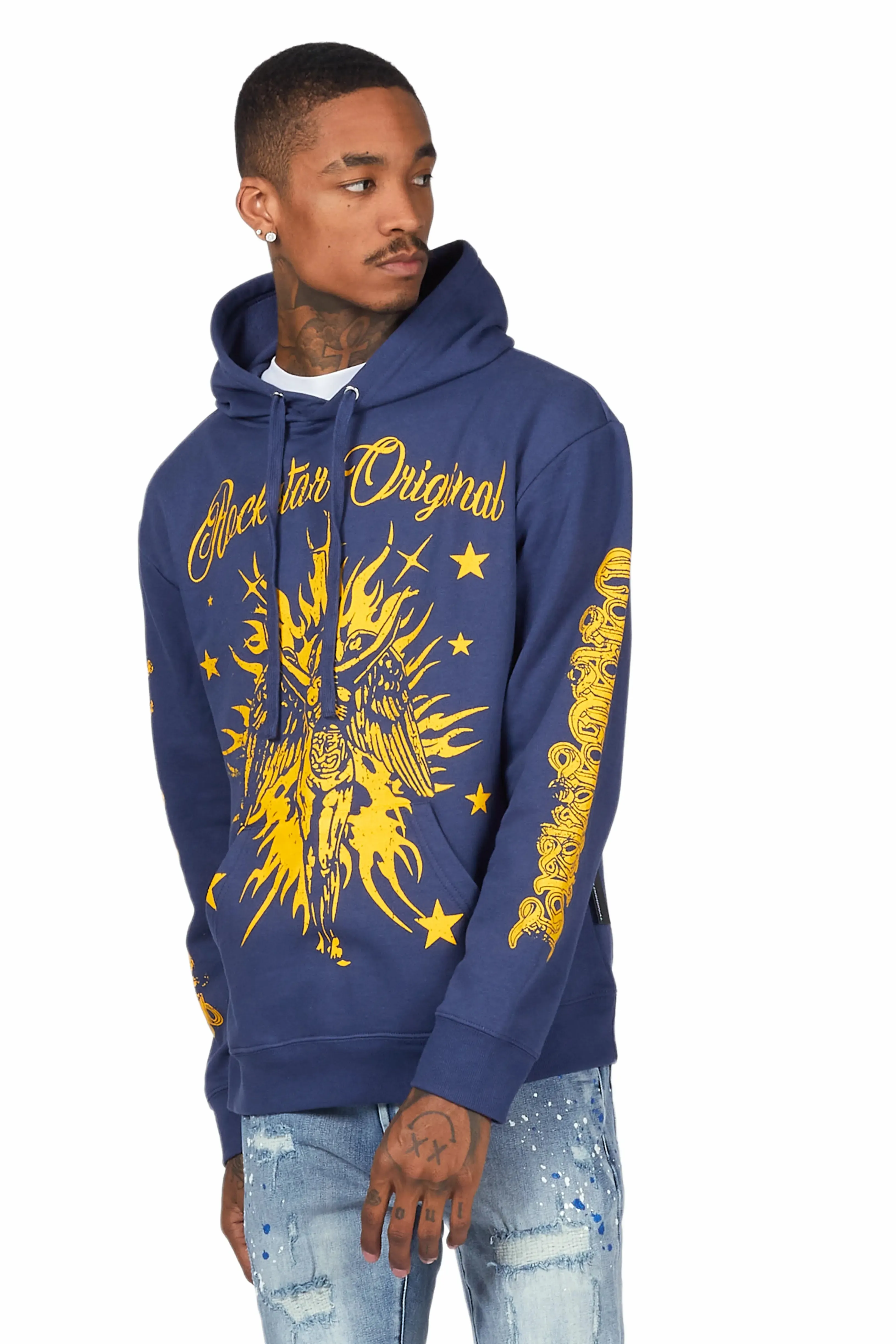 Mermaid Navy Graphic Hoodie sold by Rockstar Original product image thumbnail 3