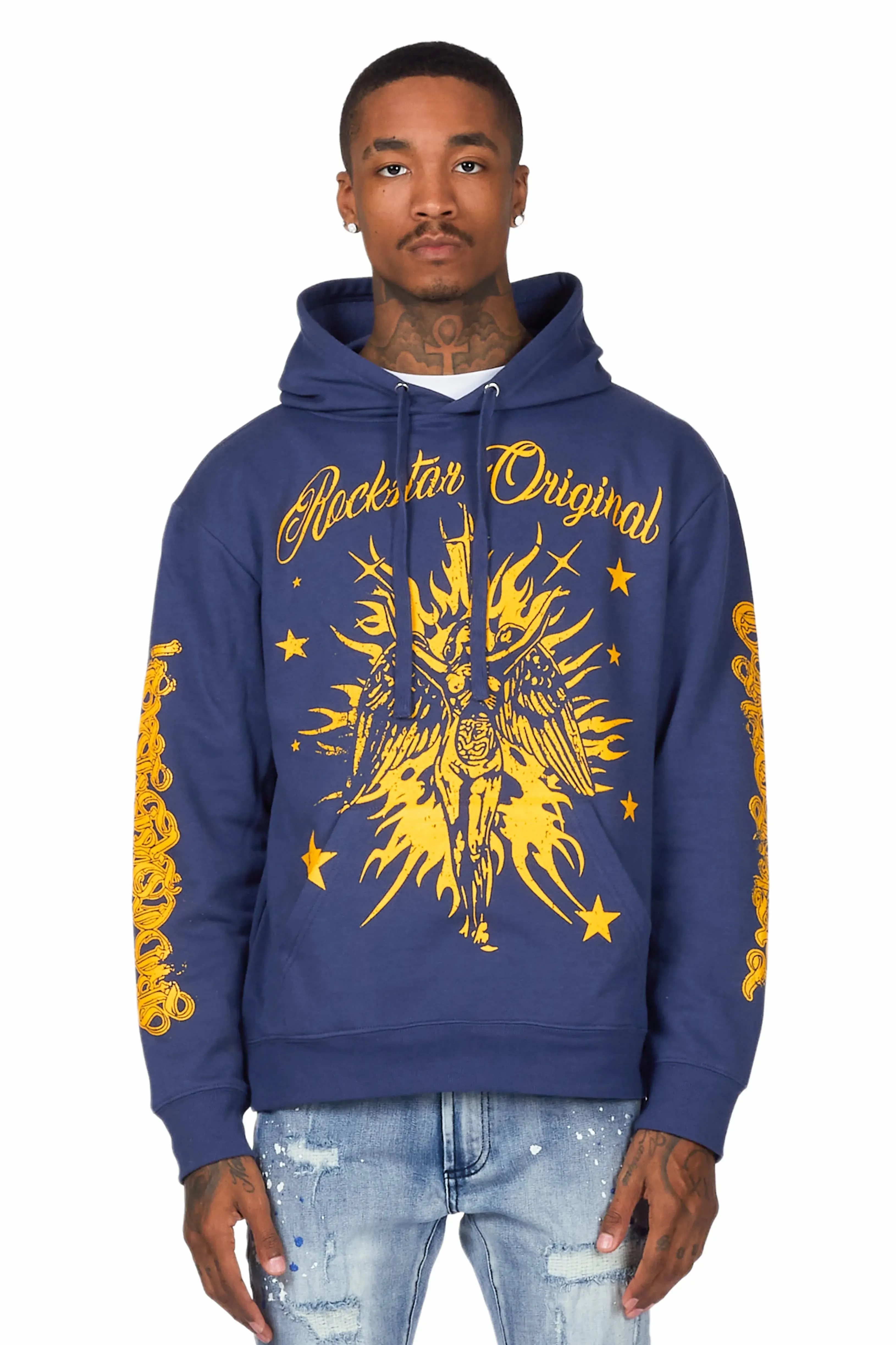 Mermaid Navy Graphic Hoodie sold by Rockstar Original