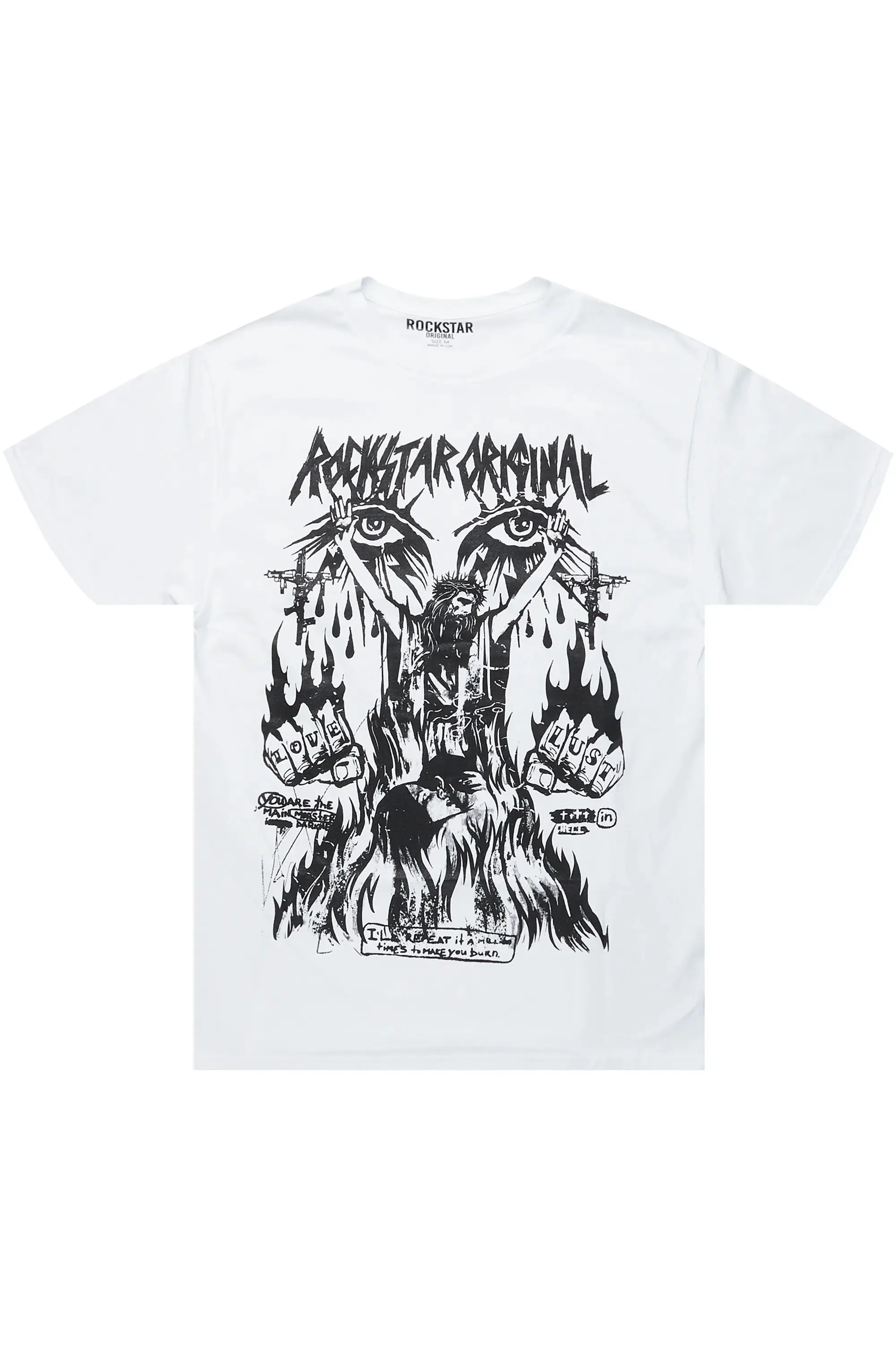 Capers White Graphic T-Shirt sold by Rockstar Original