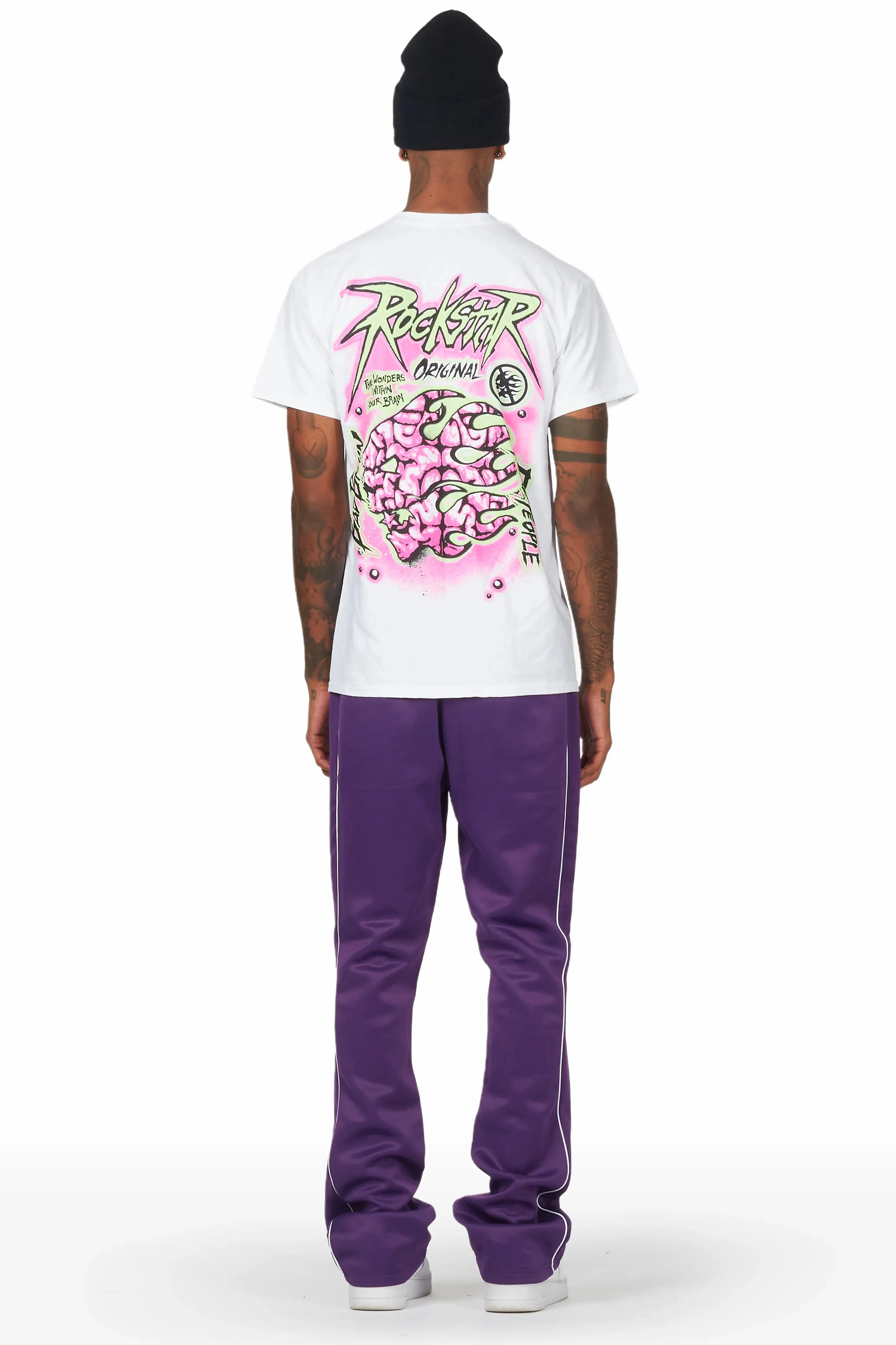 Braindead Purple/White T-Shirt/Stacked Track Set sold by Rockstar Original product image thumbnail 5