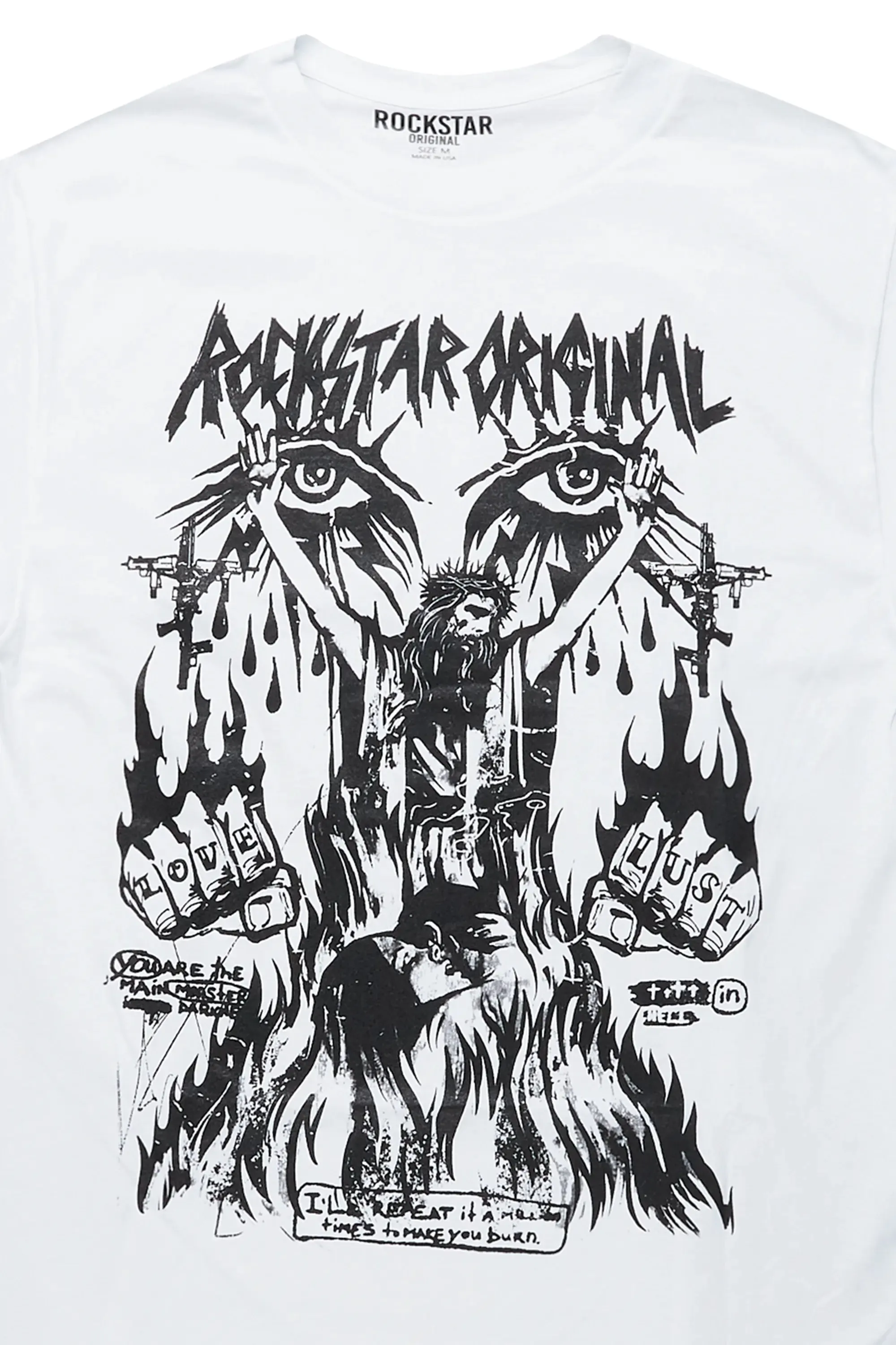 Capers White Graphic T-Shirt sold by Rockstar Original product image thumbnail 2