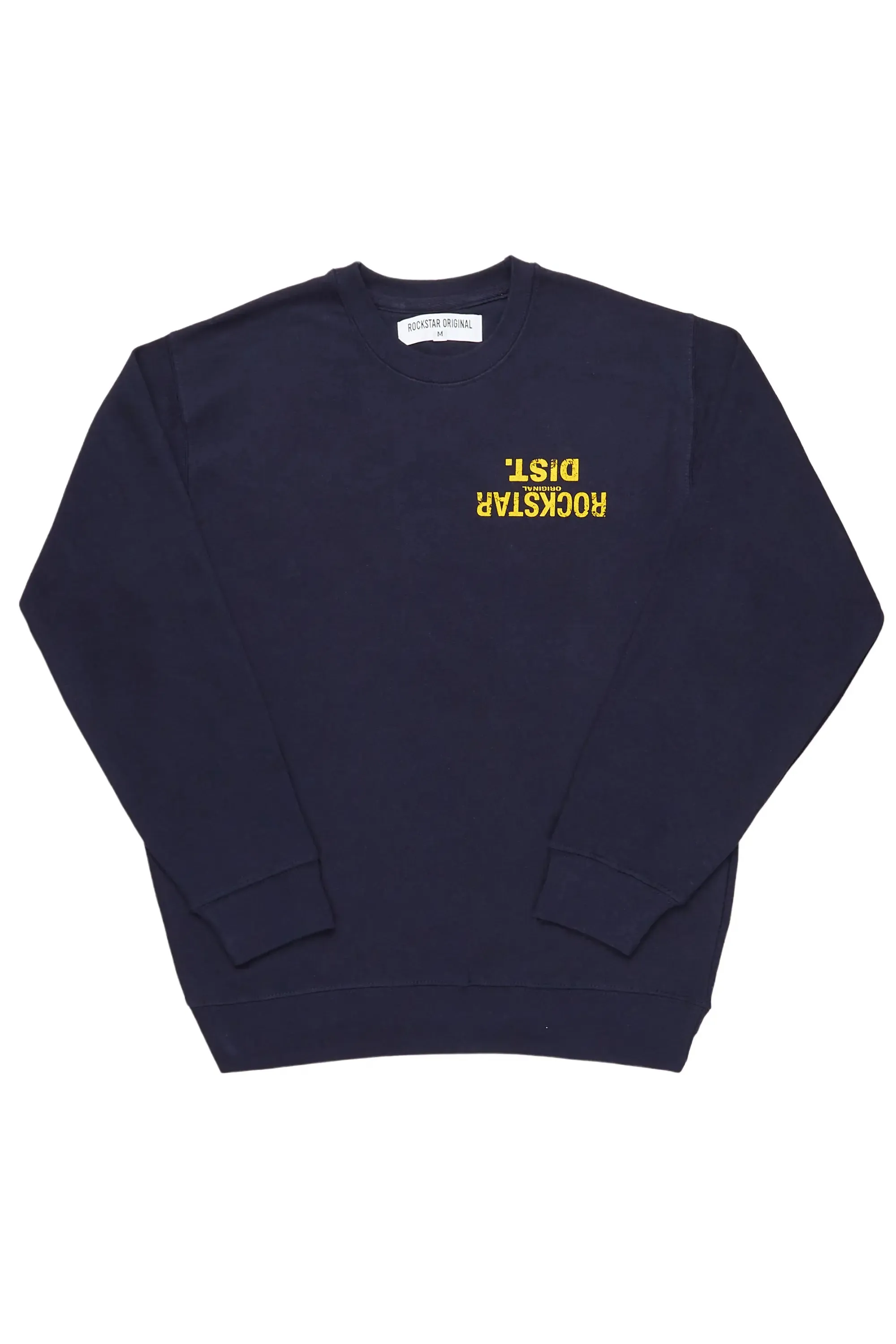 Dist. Town Navy/Yellow Graphic Crewneck sold by Rockstar Original product image thumbnail 3