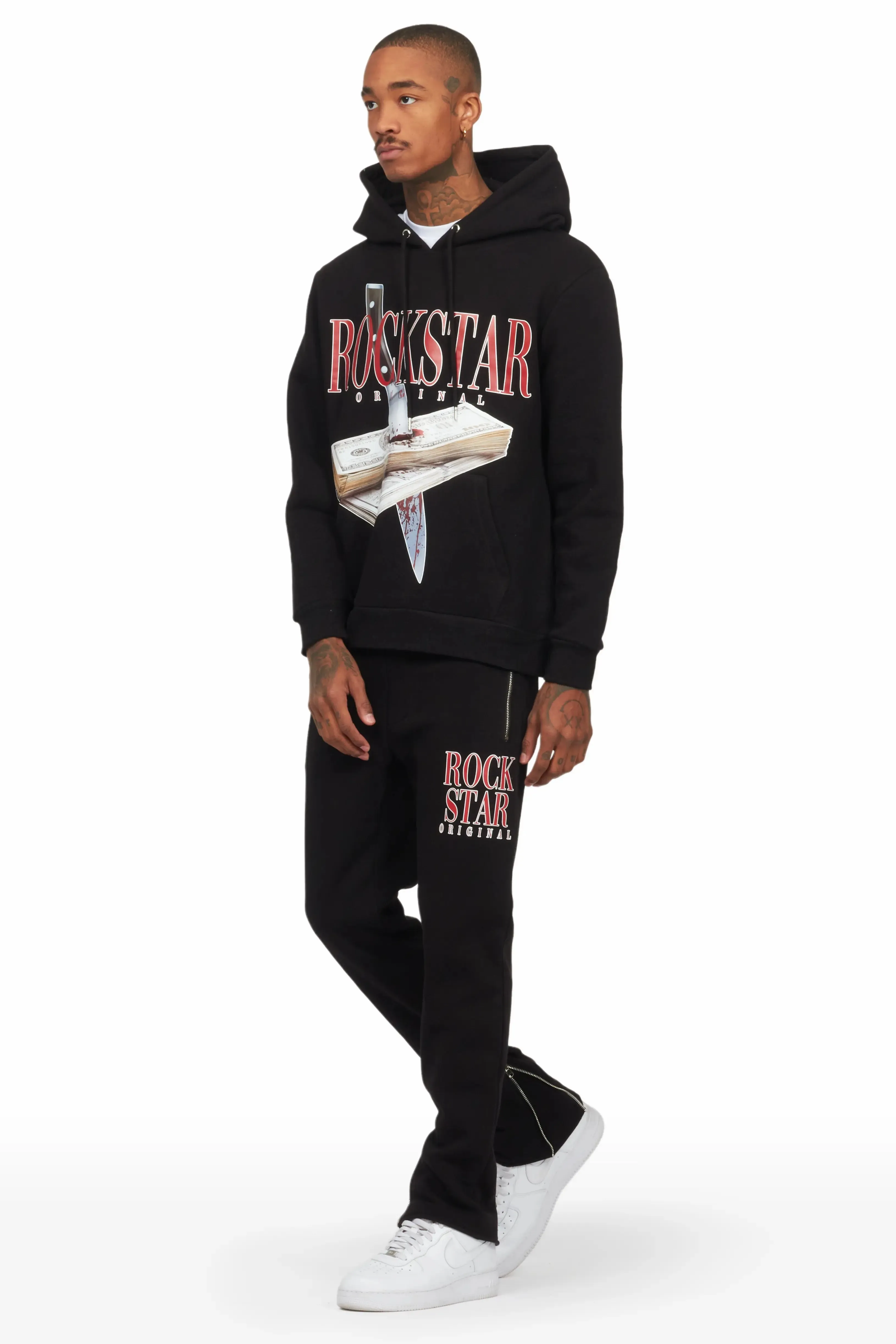 Dayte Nite Black Slim Fit Track Set sold by Rockstar Original product image thumbnail 3