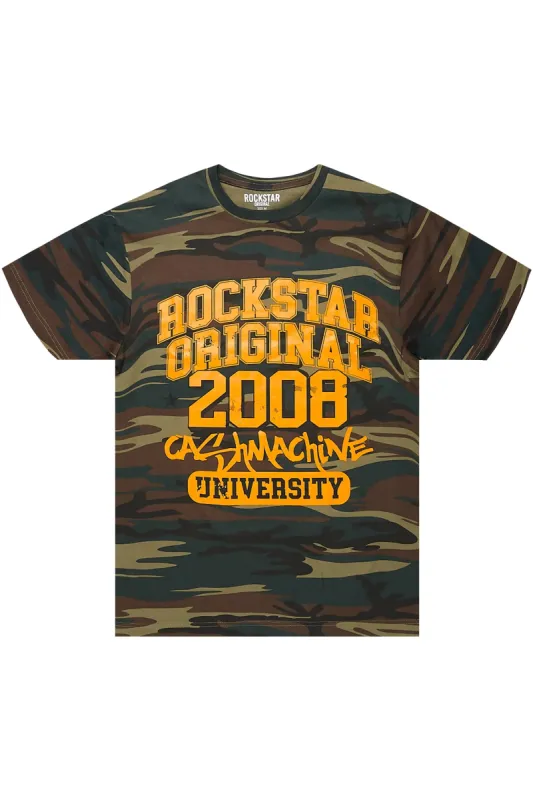Loic Green Camo Graphic T-Shirt made by Rockstar Original