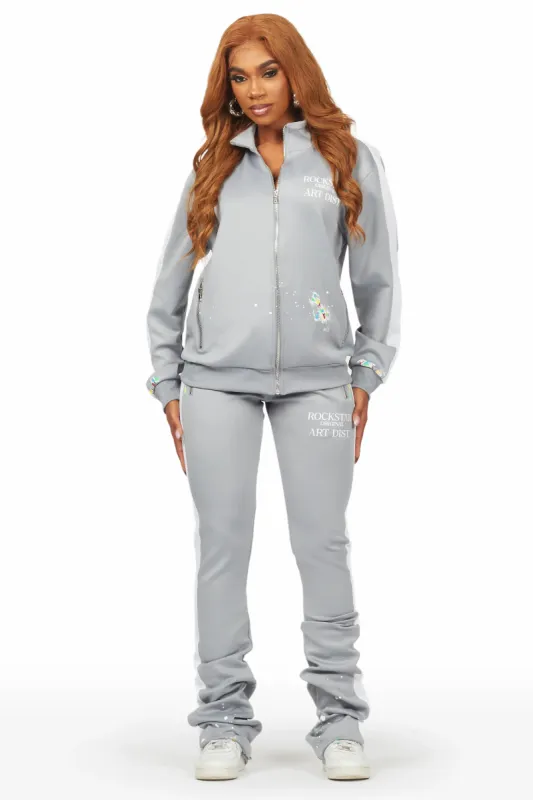 Nevaeh Grey Tricot Super Stacked Trackset sold by Rockstar Original